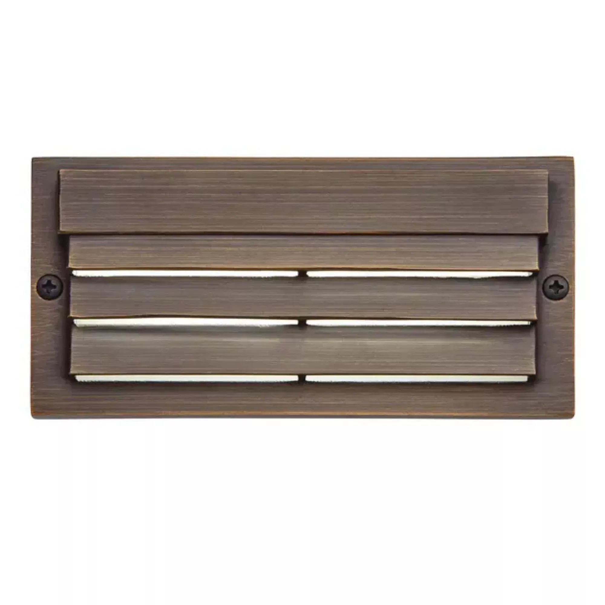 12V 6" LED Louvered Step Light 2700K Textured Black