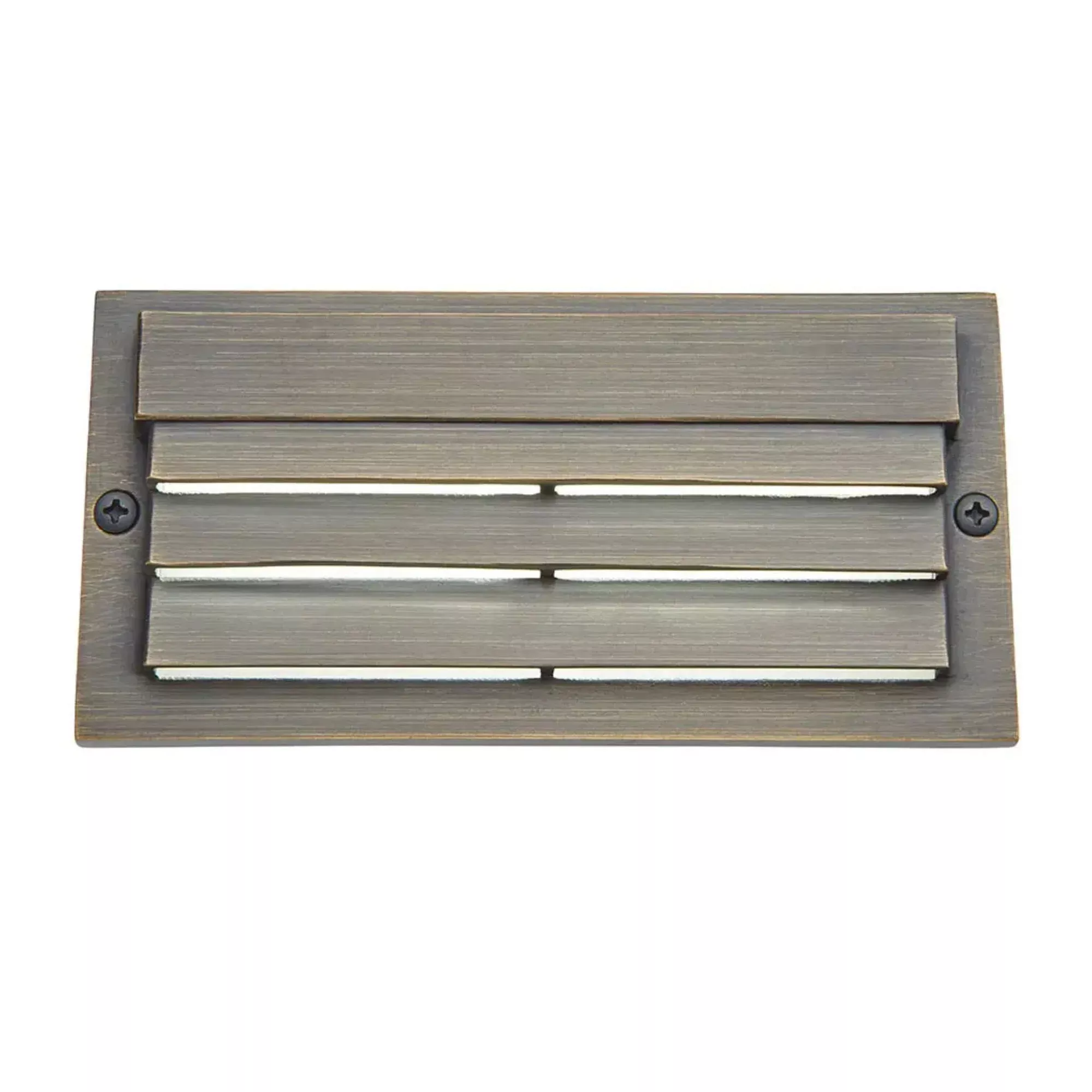 12V 6" LED Louvered Step Light 3000K Centennial Brass