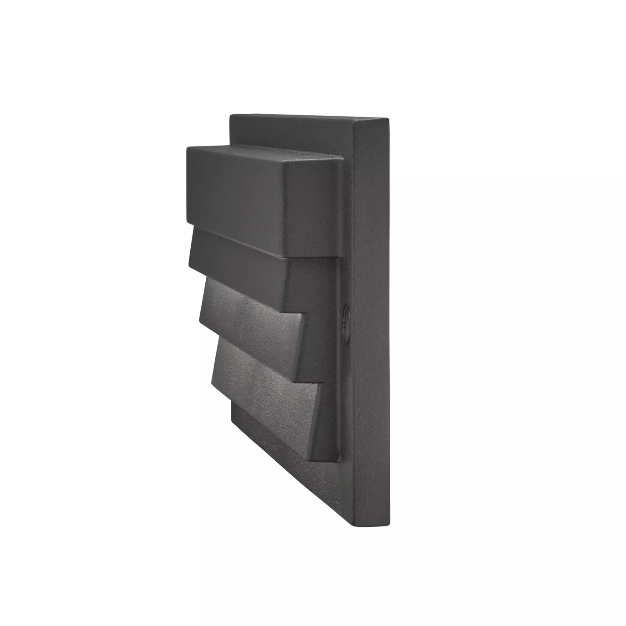 12V 6" LED Louvered Step Light 3000K Textured Black