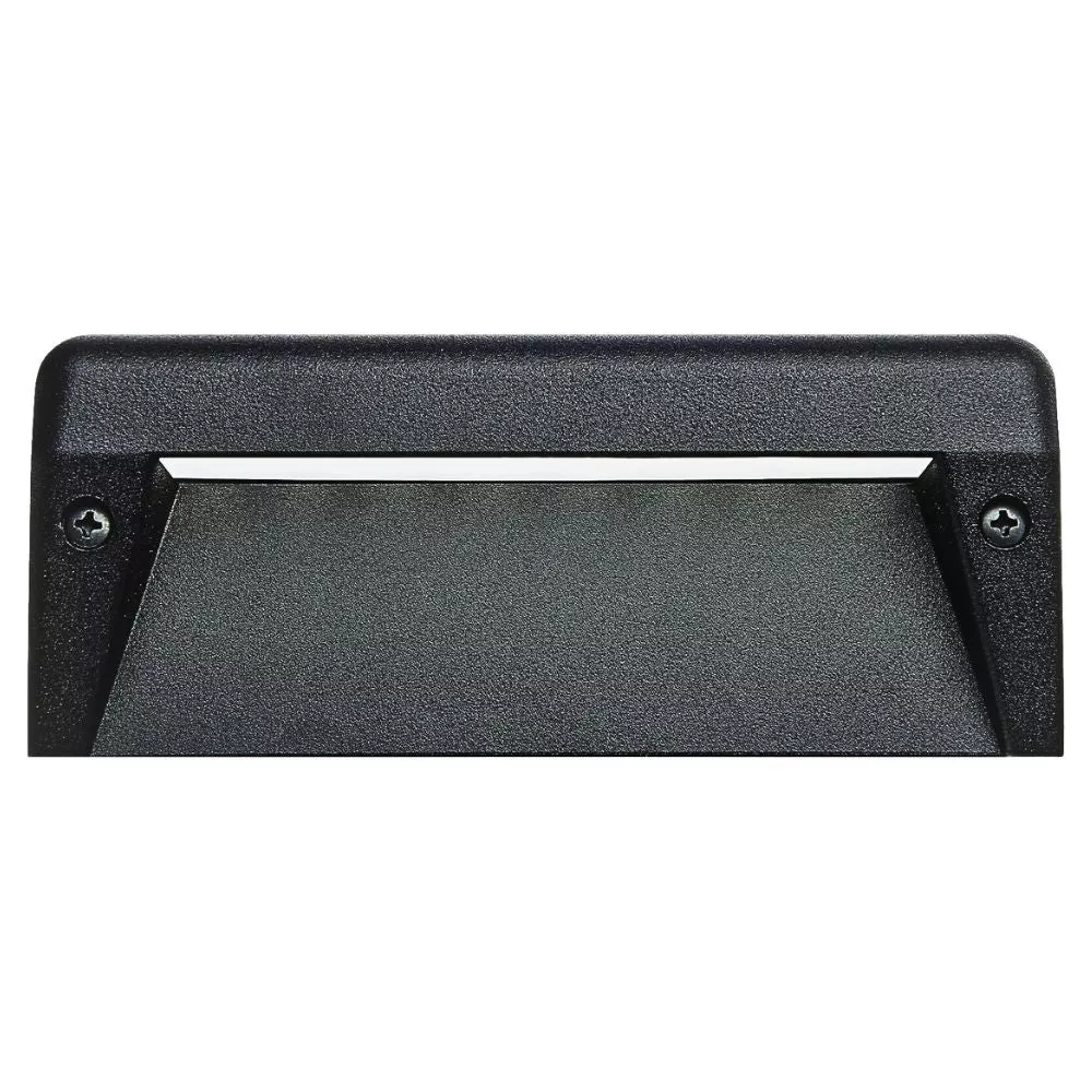 12V 6" LED Surface Mount Step Light 2700K Textured Black