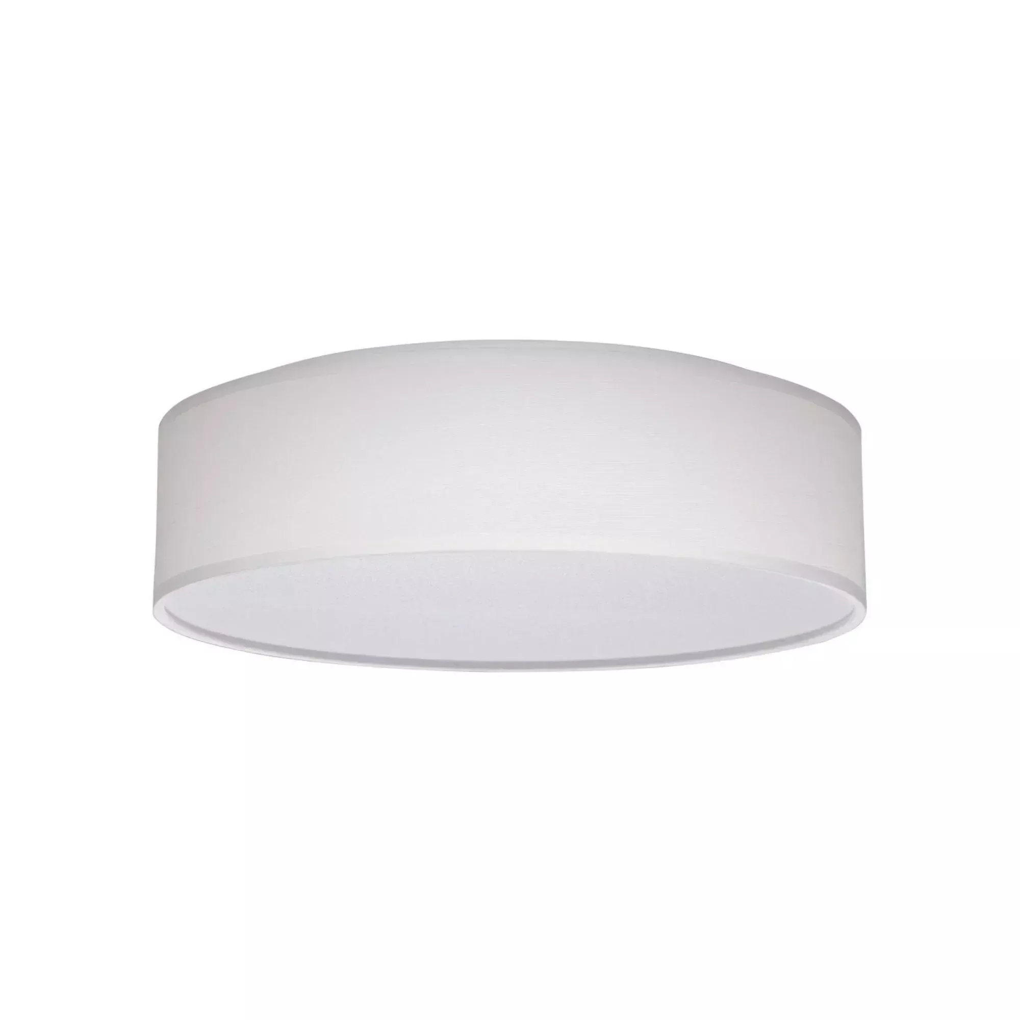 15" LED Flush Mount Ceiling Light with White Fabric Shade, 3CCT