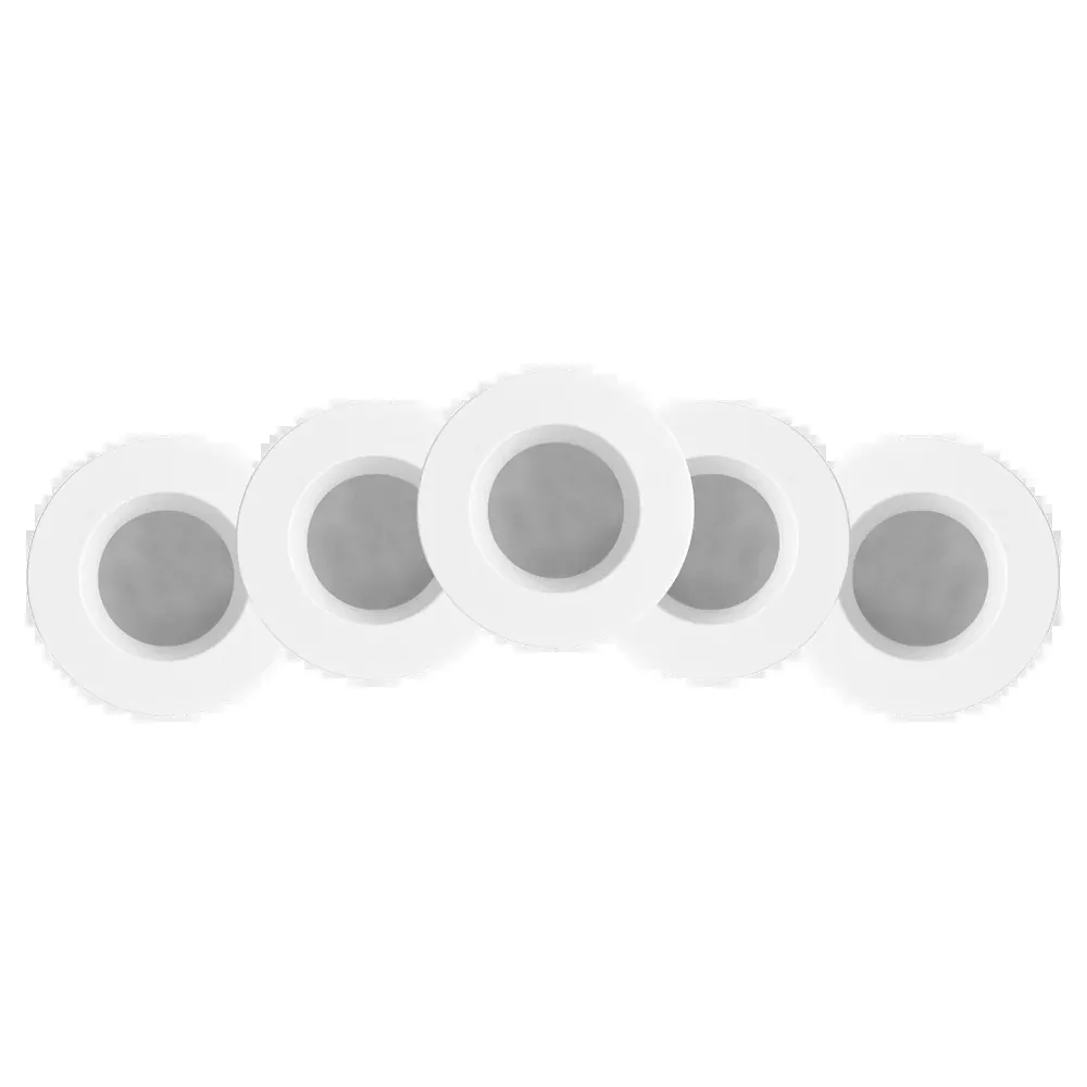 2 Watt 1 Inch Regressed LED Mini Puck Light 12V 5-Pack