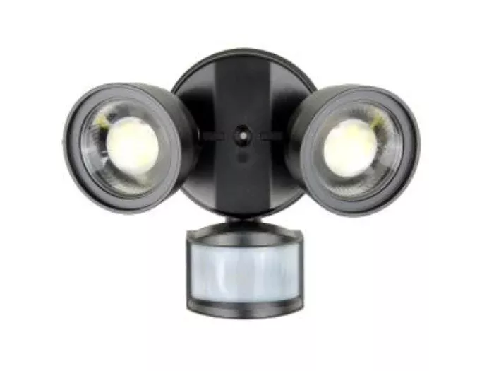 25 Watt Round Two Adjustable Head Dual Mode LED Security Light 5000K