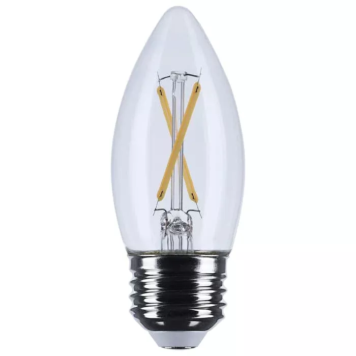 3 Watt B11 Clear 120V E26 Base LED Filament Light Bulb