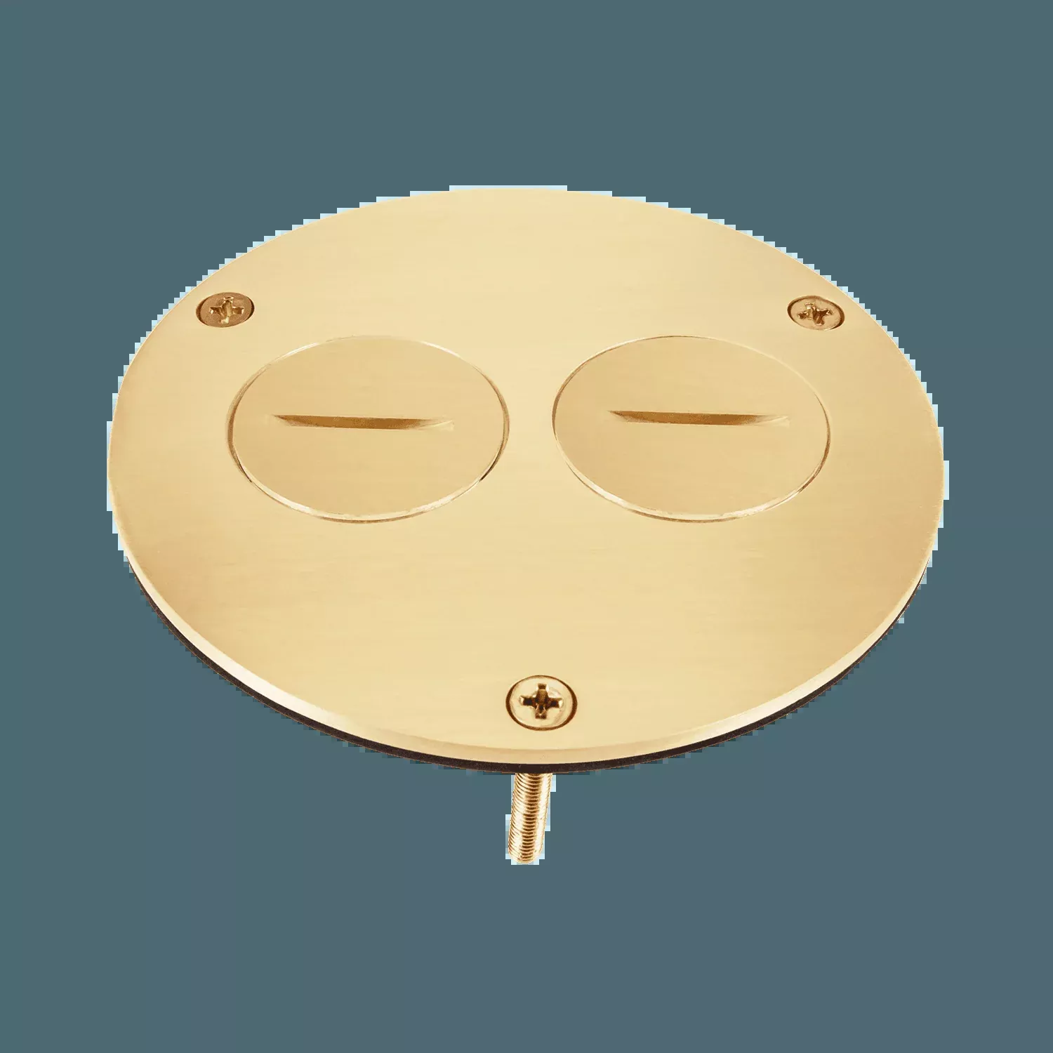 4 Inch Flush Round Cover Plate with 20A Tamper and Weather Resistant Receptacle