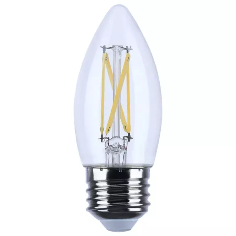 4 Watt B11 Clear 120V E26 Base LED Filament Light Bulb
