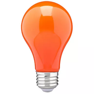 8A19/ORANGE/LED/E26/120V SATCO LED A19 Lamp - 8W, Orange