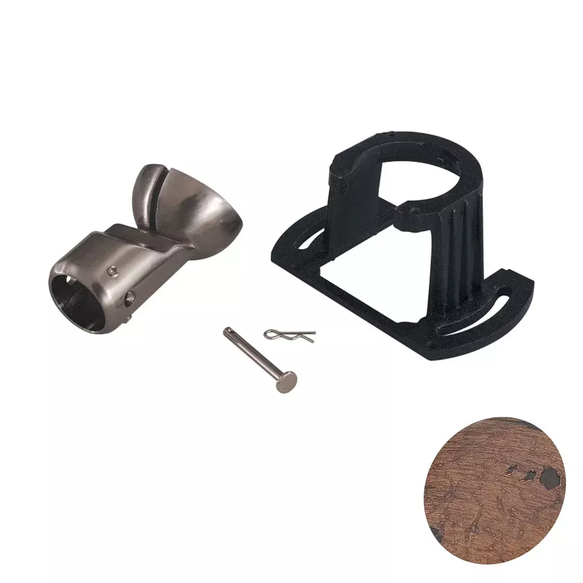 A245 45° Sloped Ceiling Adapter Distressed Koa Finish