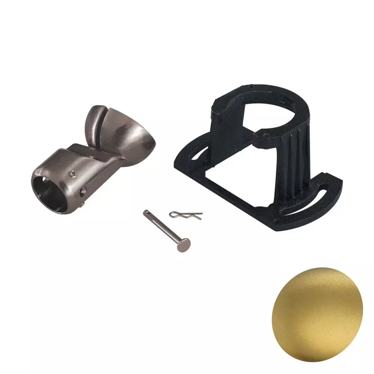 A245 45° Sloped Ceiling Adapter Soft Brass Finish