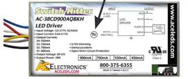 AC Electronics AC-38CD900AQKH Switch Hitter LED Driver