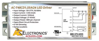 AC Electronics AC-T48CD1.05AGN Three Channel LED Driver