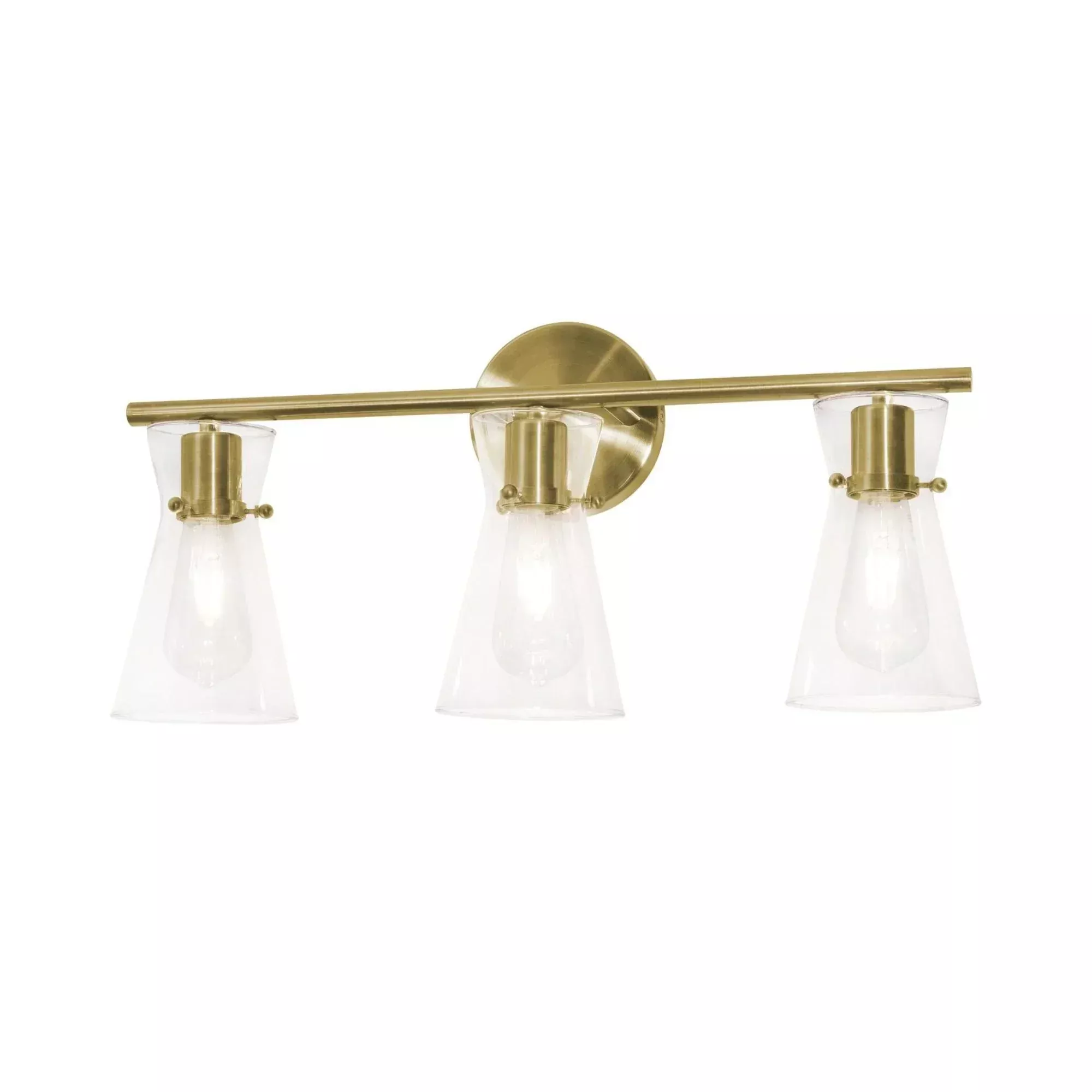 AFX Amanda 22" 3-Light Vanity, Satin Brass Finish
