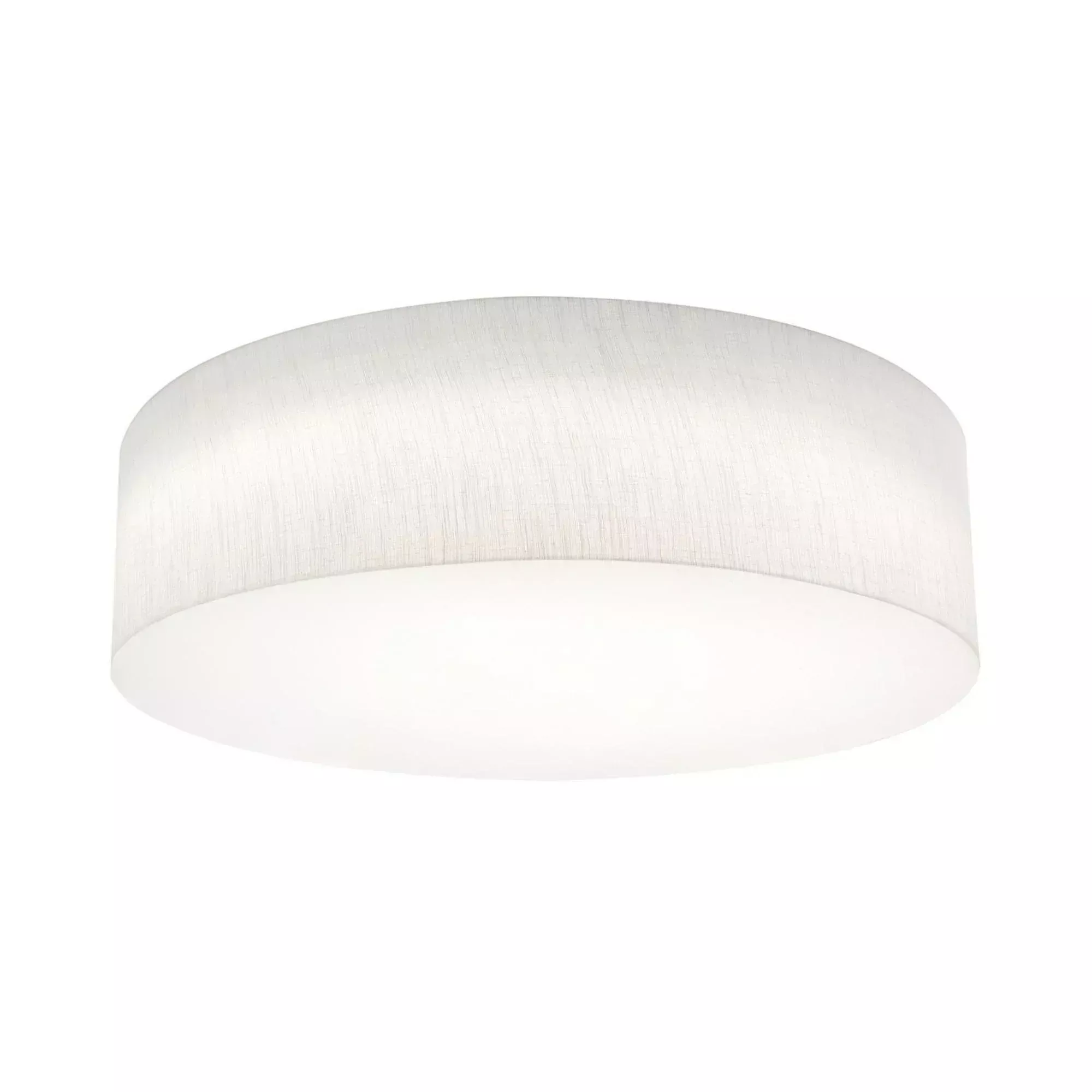 AFX Anton 24" LED Flush Mount, Linen White Finish, Battery Backup