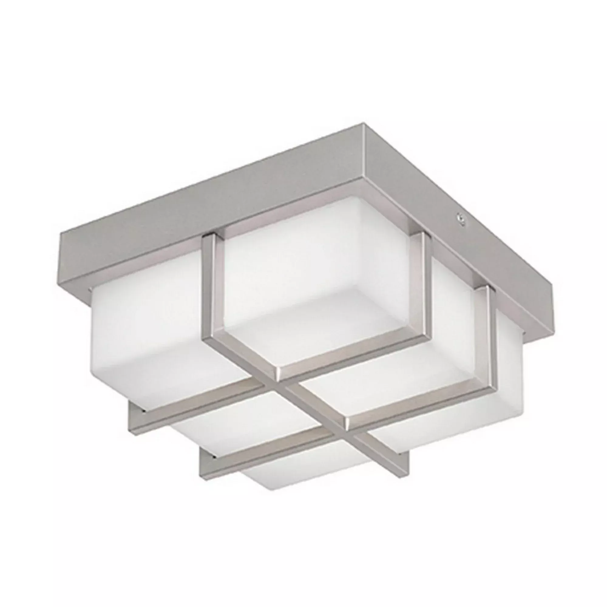 AFX August 8" LED Outdoor Flush Mount, Painted Nickel Finish