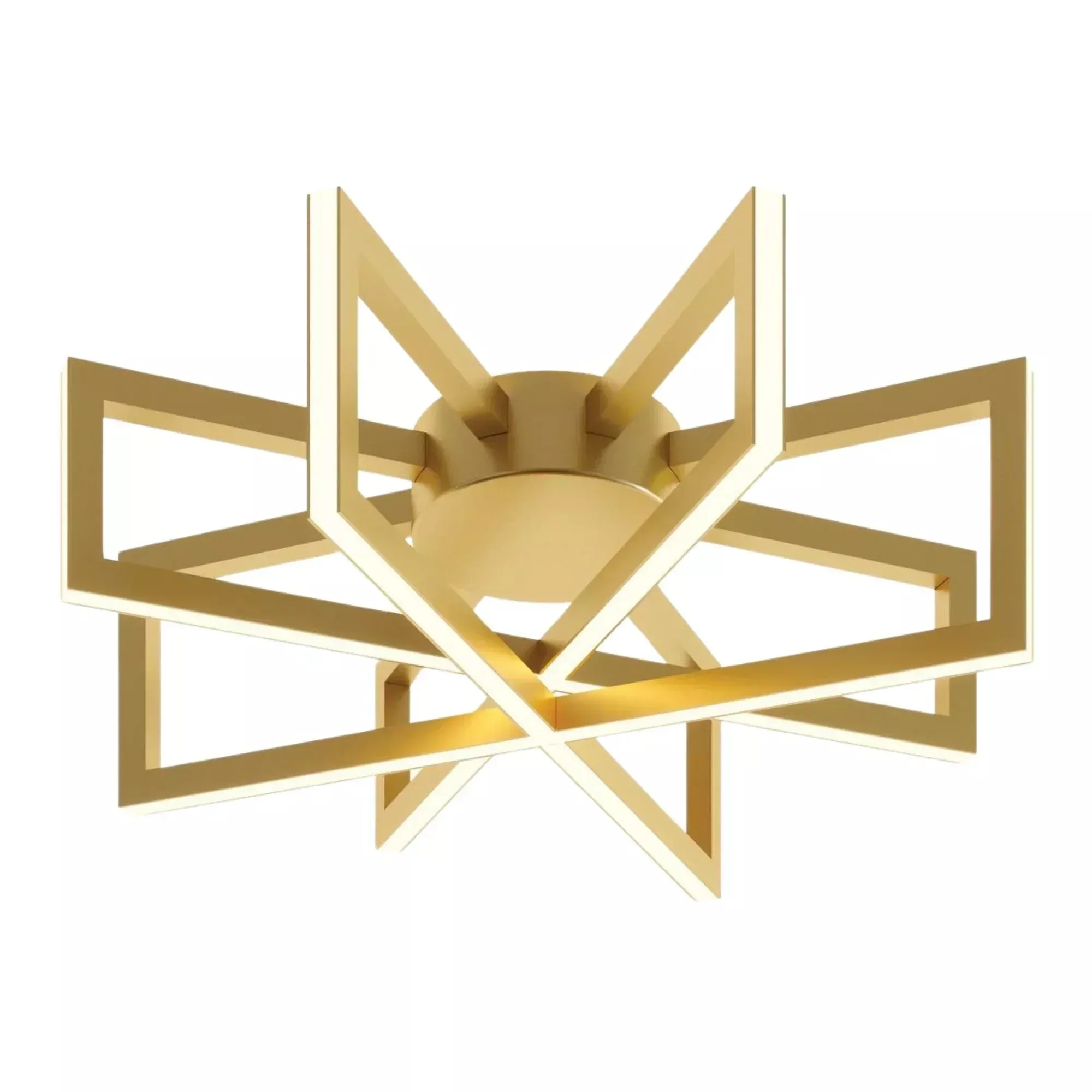 AFX Cass 17" LED Semi-Flush Mount, Gold Finish