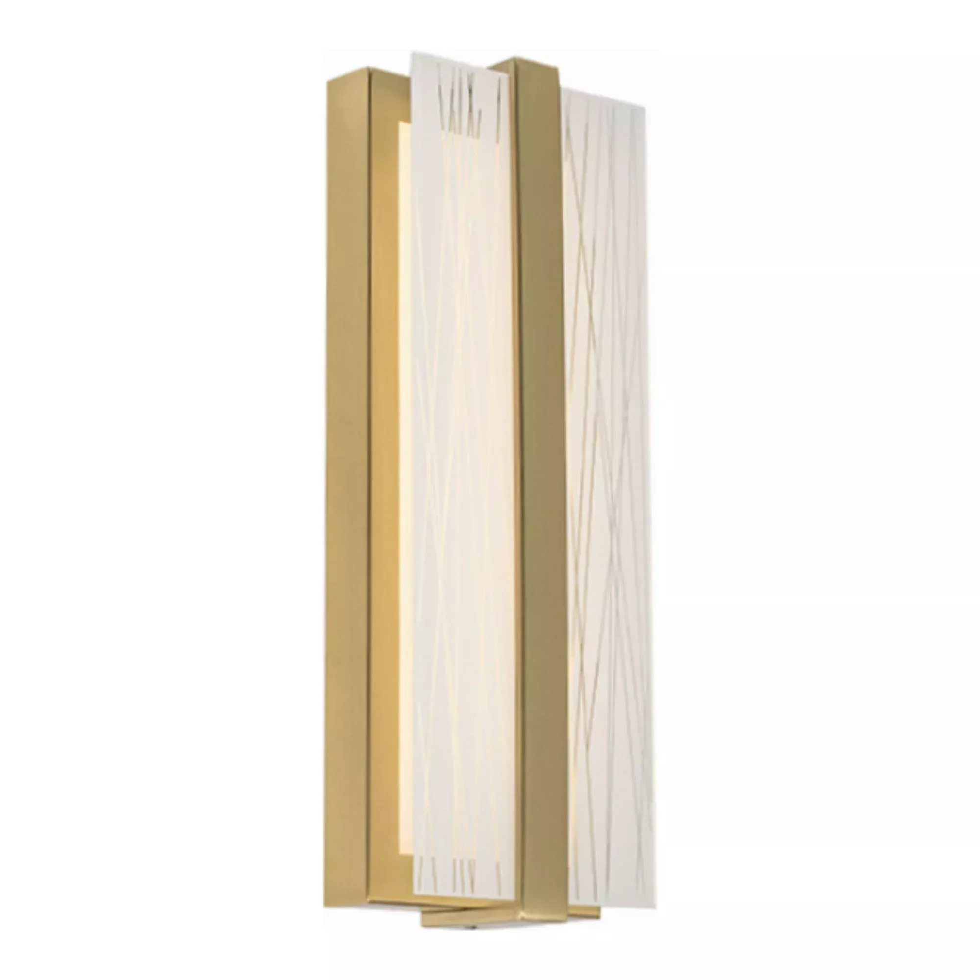 AFX Gallery 14" LED Wall Sconce, Satin Brass Finish