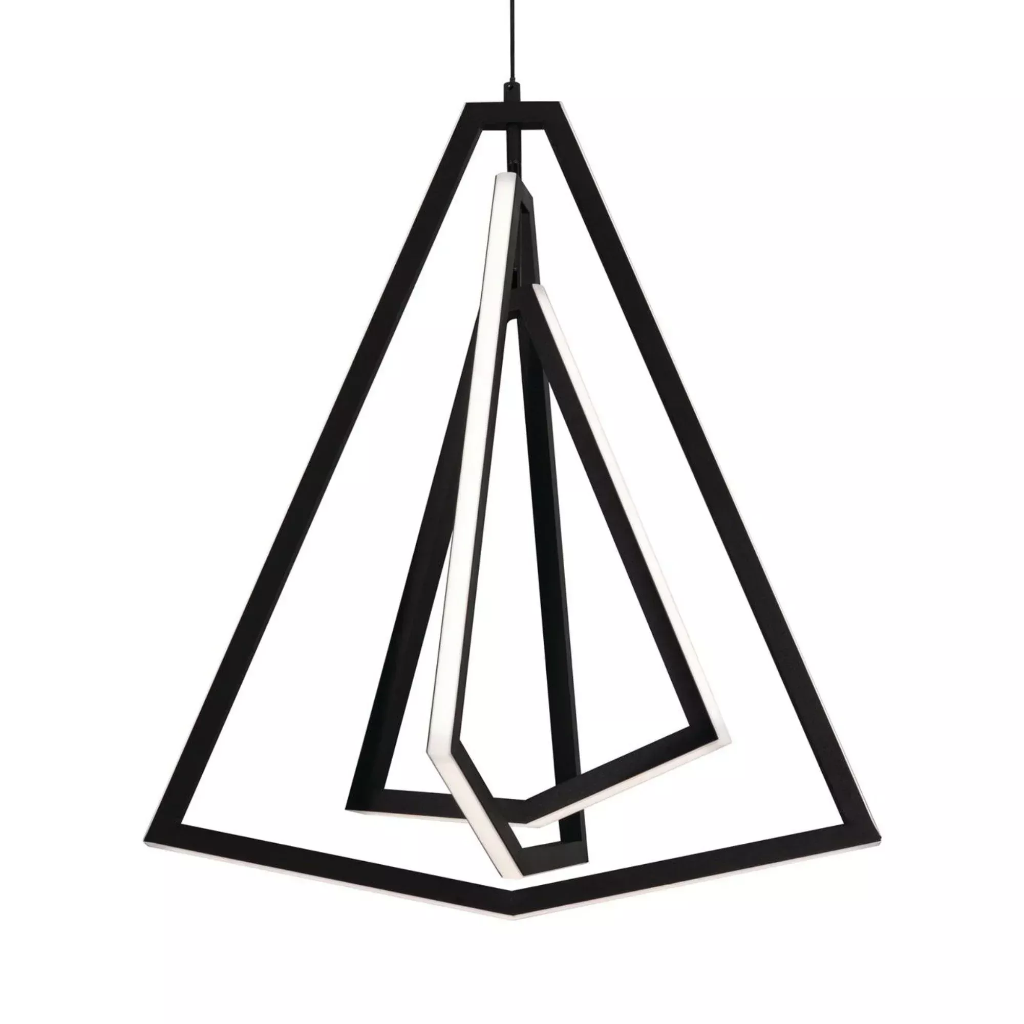 AFX Gianna 24" LED Pendant, Black Finish