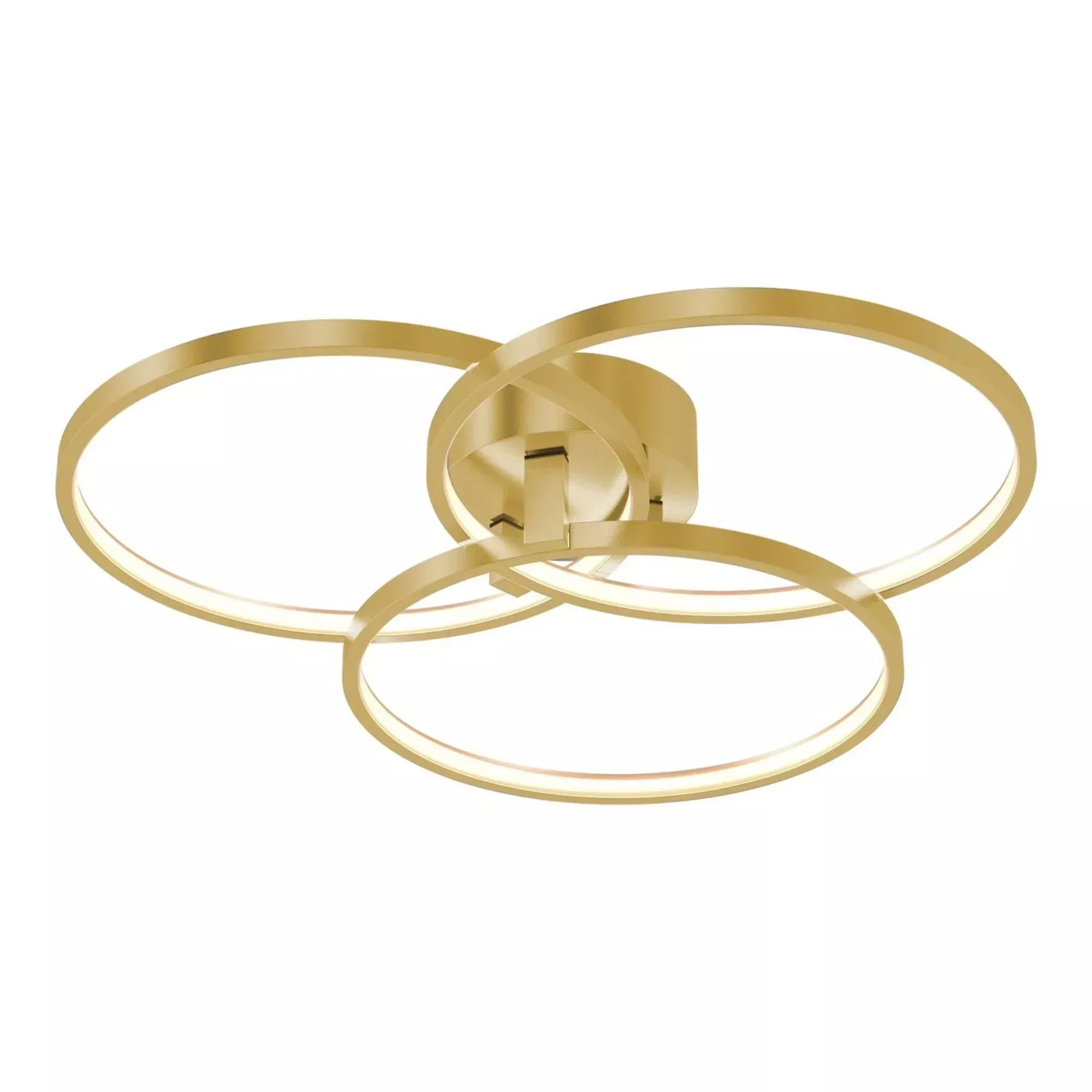 AFX Orion 20" LED Flush Mount, Satin Brass Finish