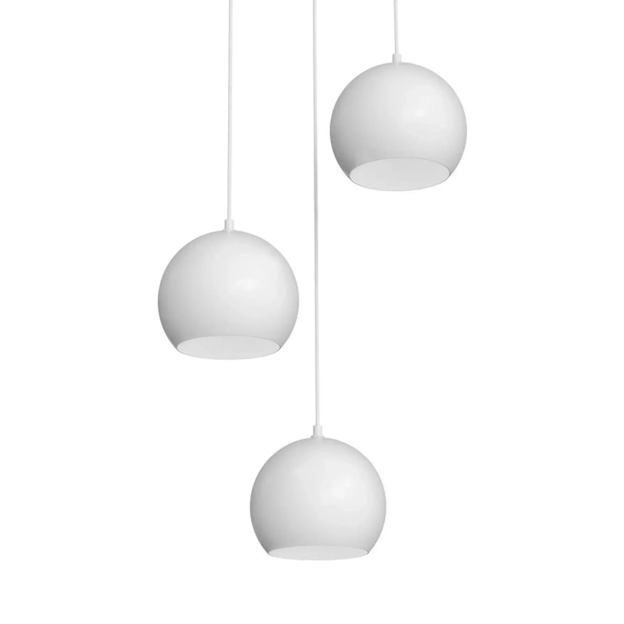 AFX Roxy 18" 3-Light Pendant, White Finish