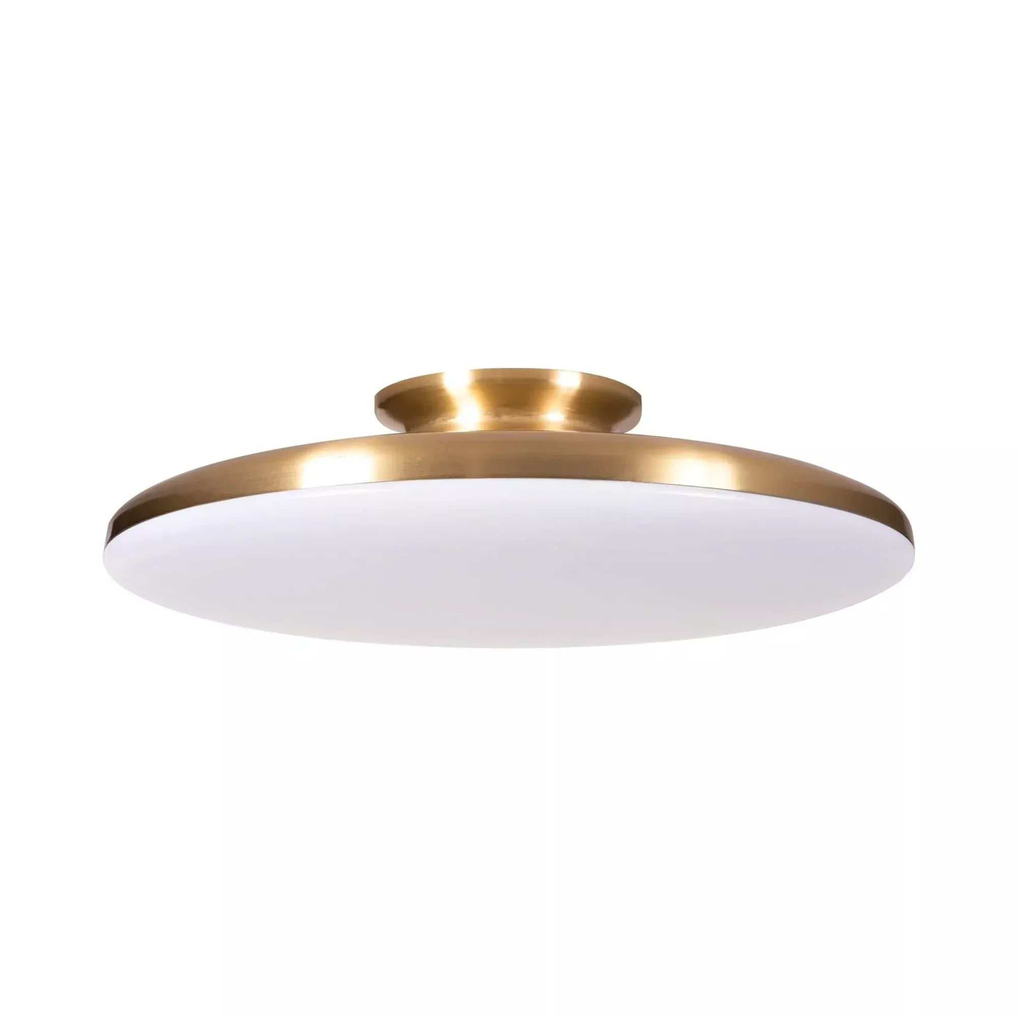 AFX Skye 15" LED Semi-Flush Mount, Satin Brass Finish