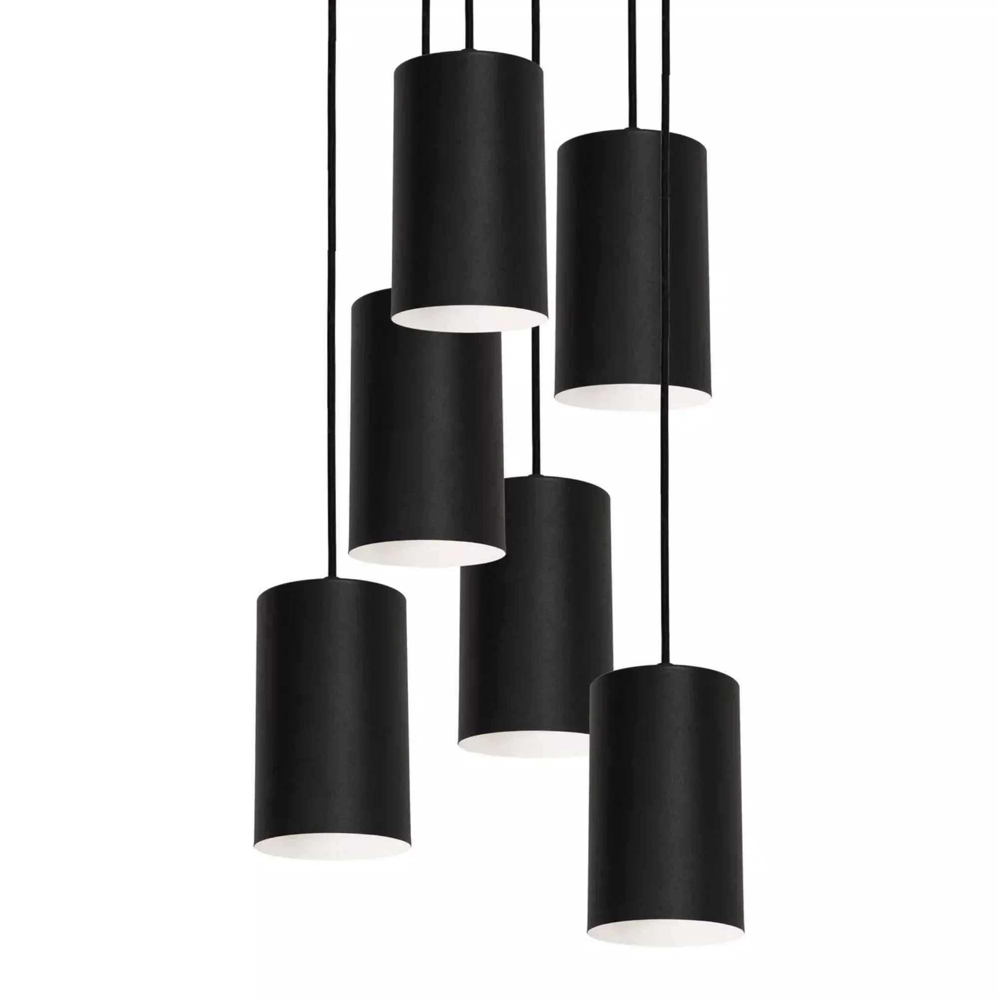 AFX Tyke 24" 6-Light Multi-Port Pendant, Black Finish