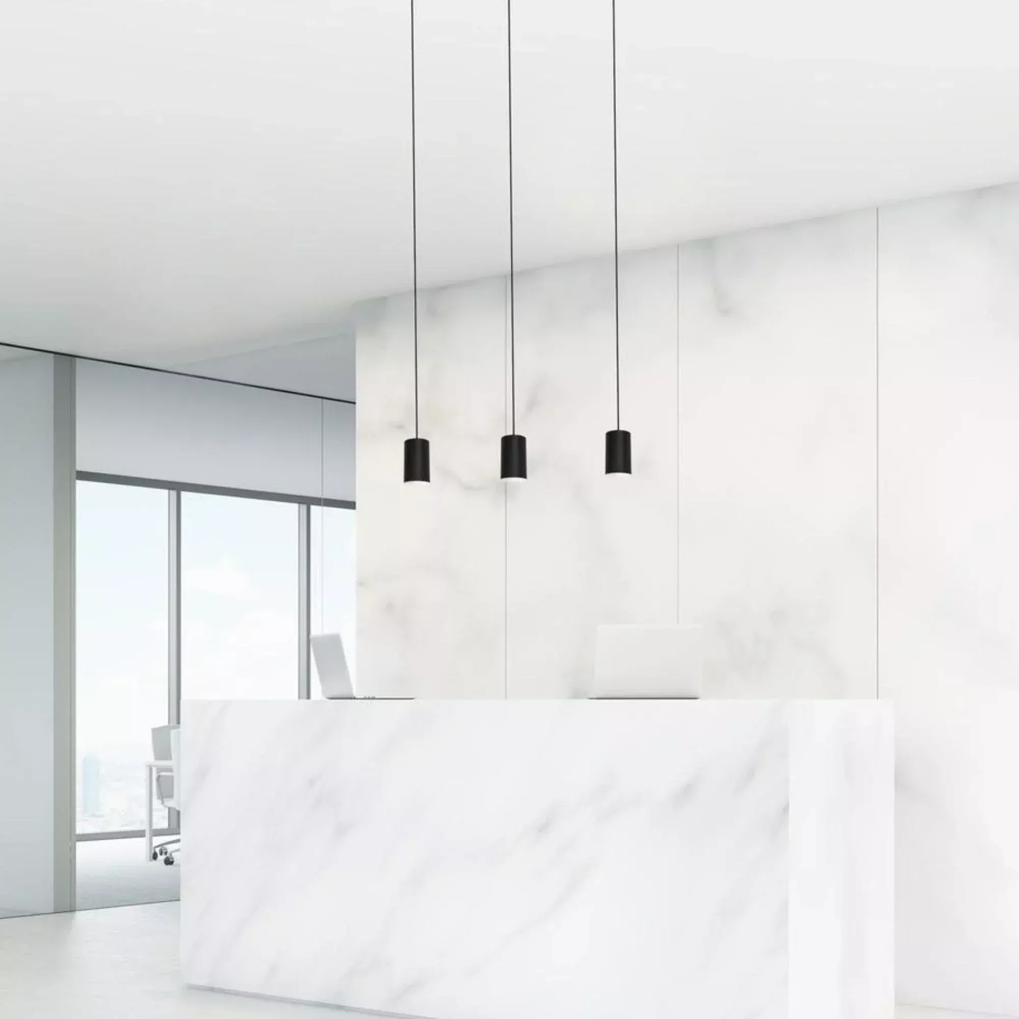 AFX Tyke 36" 3-Light Linear Pendant, Black Finish