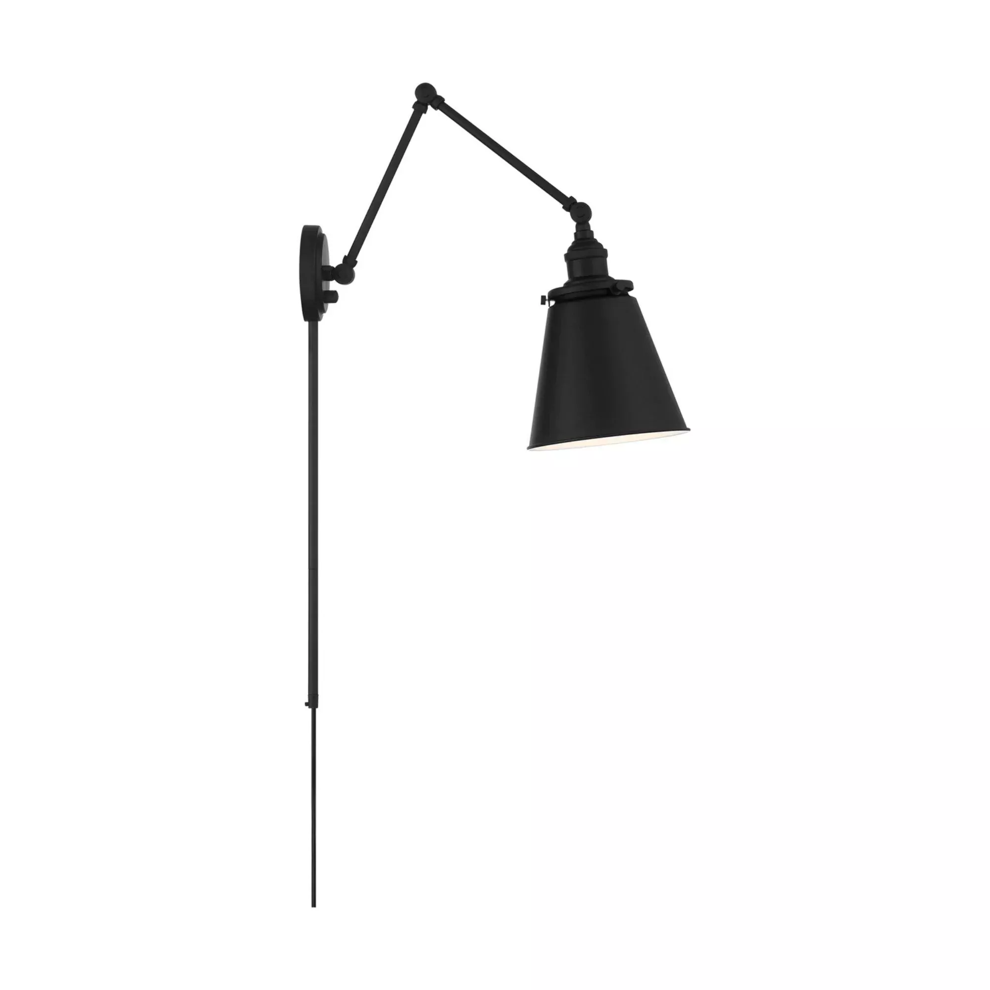 Bayard Swing Arm Lamp, Matte Black
