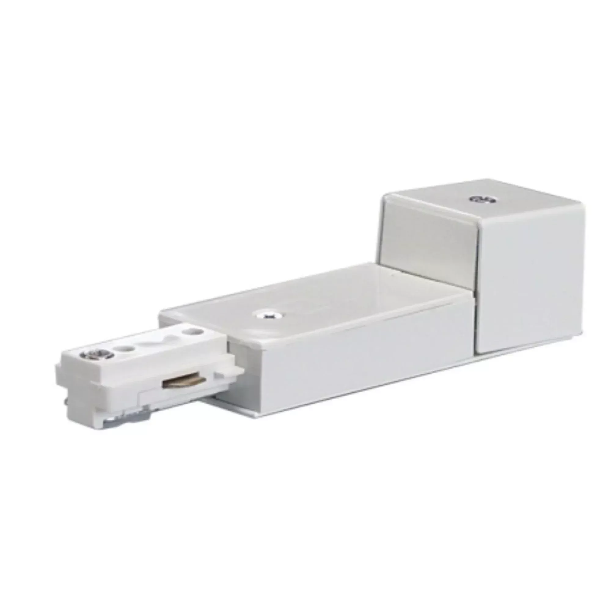 Conduit Live End for Track Lighting White Finish