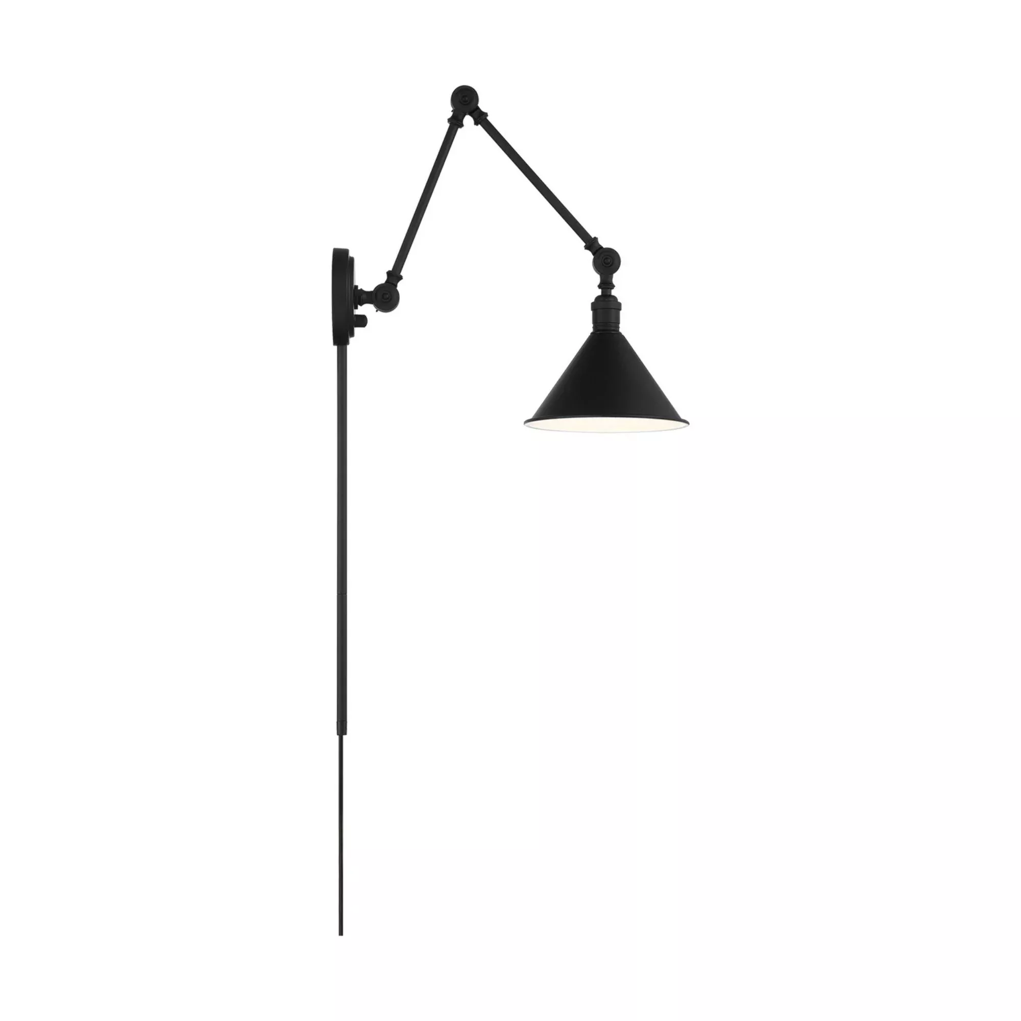 Delancey Swing Arm Lamp, Matte Black