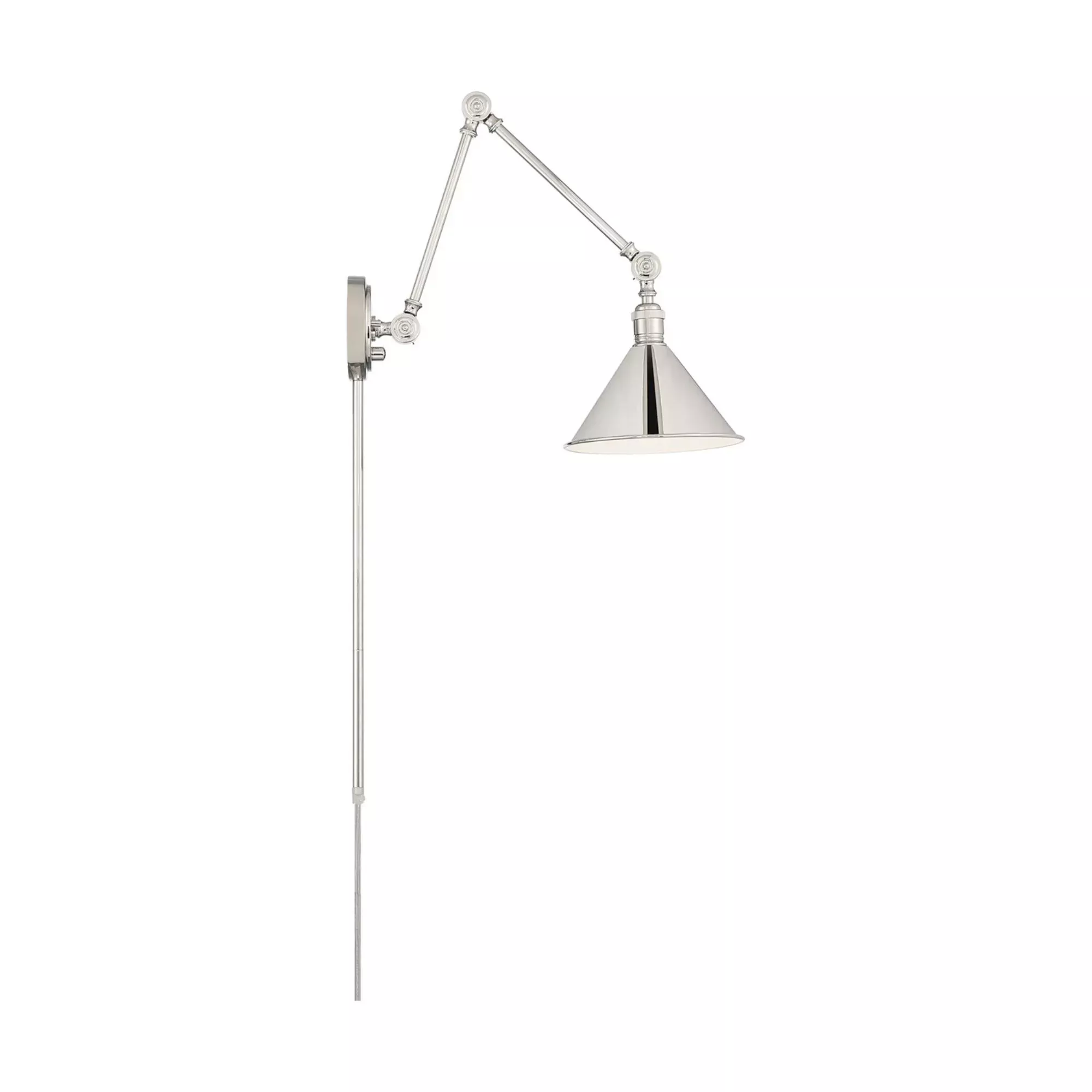 Delancey Swing Arm Lamp, Polished Nickel