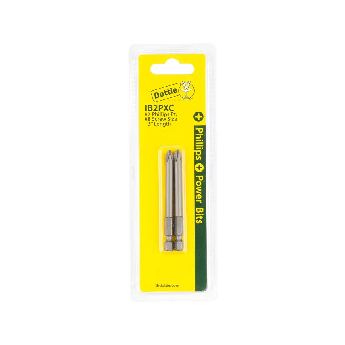 Dottie #2 x 3 in Phillips Power Bit (Carded) IB2PXC
