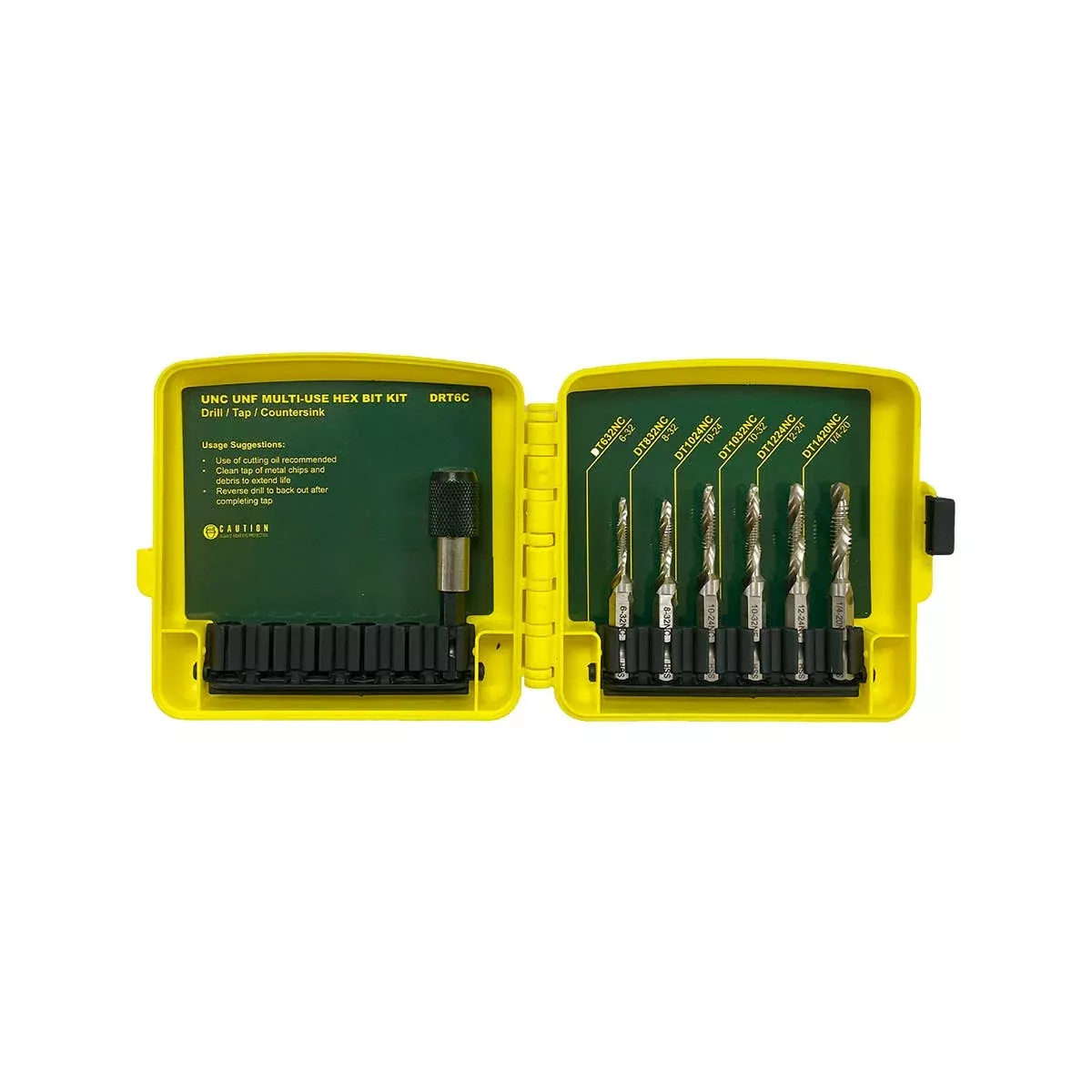 Dottie 6 Pc Drill & Tap Bit Kit DRT6C