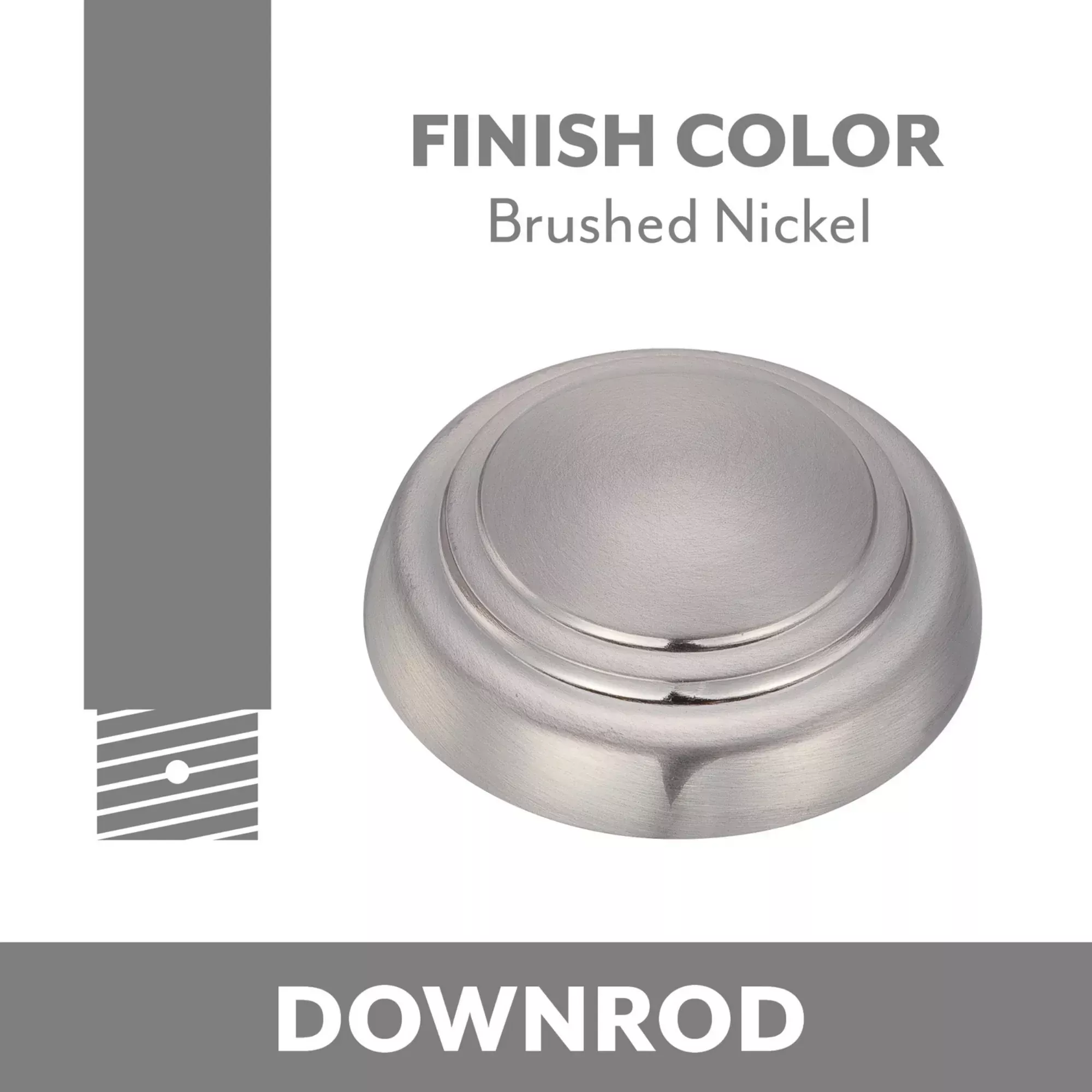 DR5 12" Downrod Brushed Nickel Finish