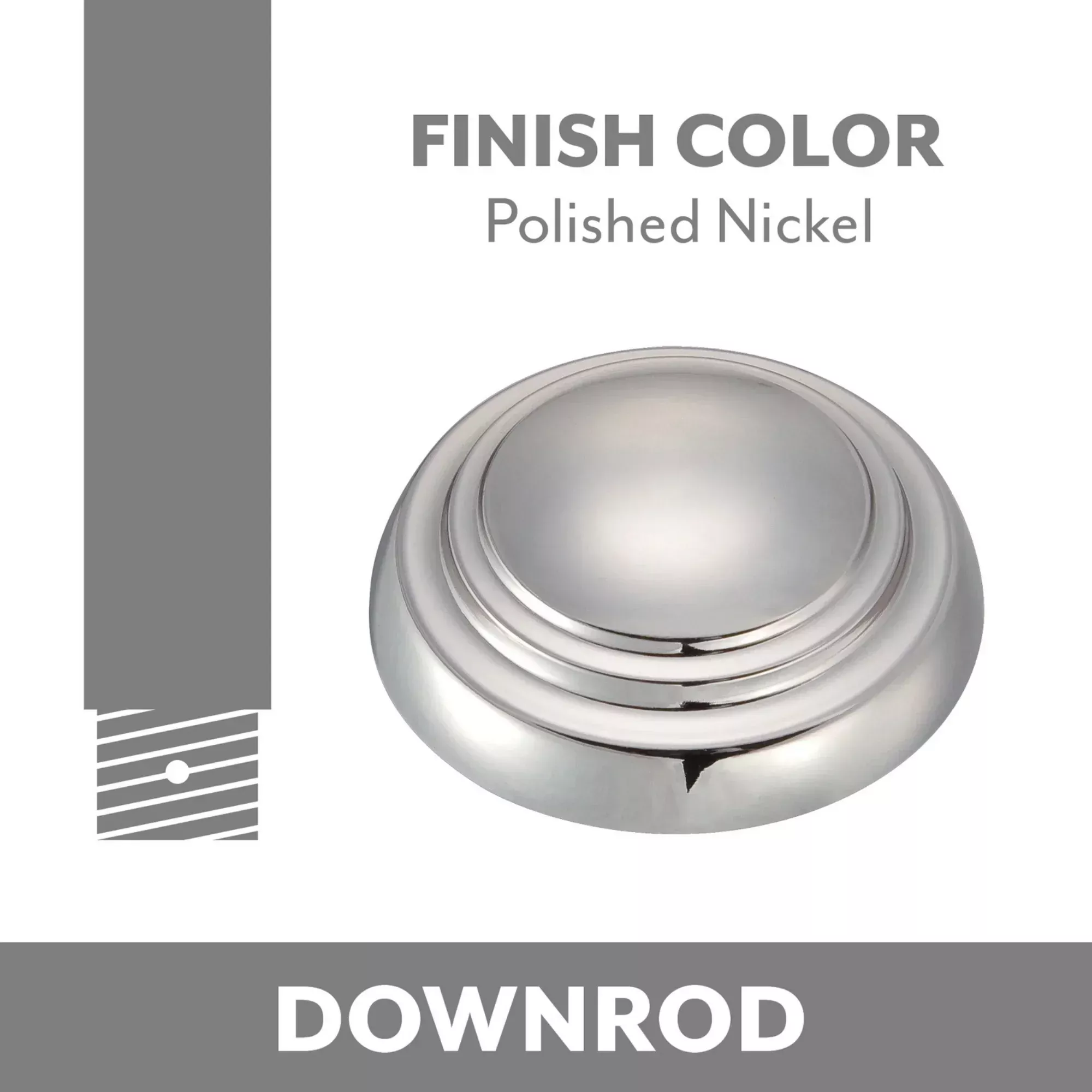 DR5 12" Downrod Polished Nickel Finish