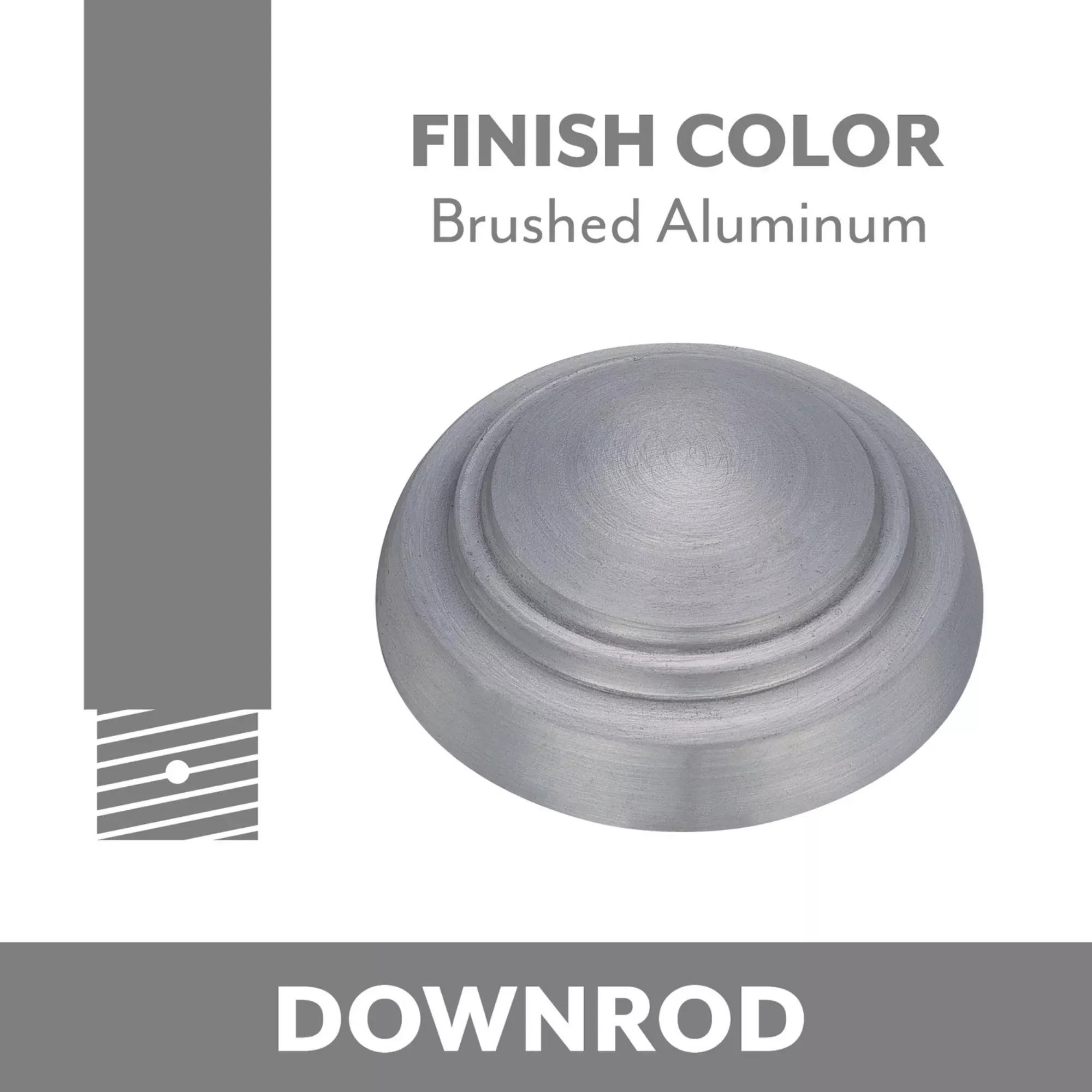 DR500 Downrod Coupler Brushed Aluminum Finish