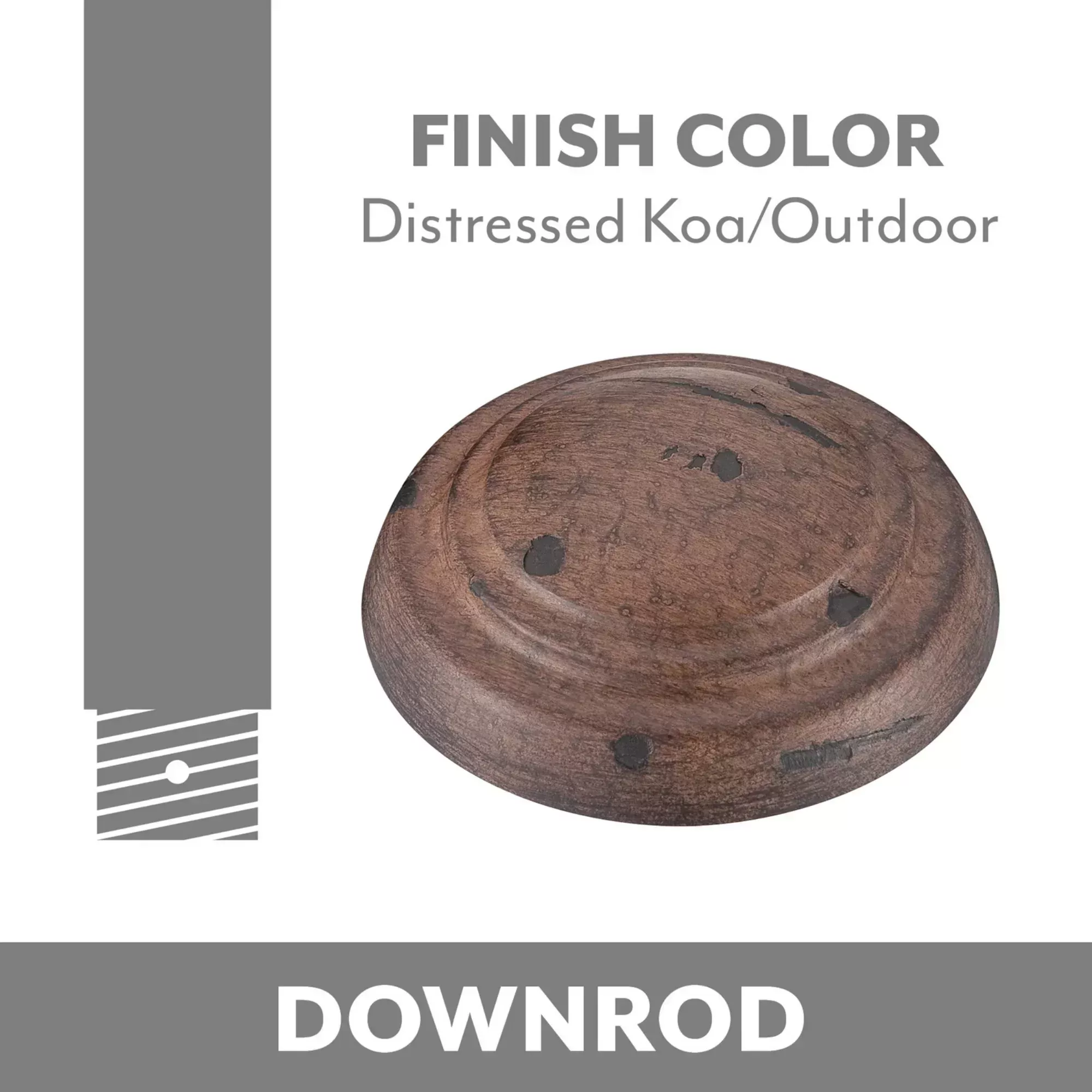 DR500 Downrod Coupler Distressed Koa Finish