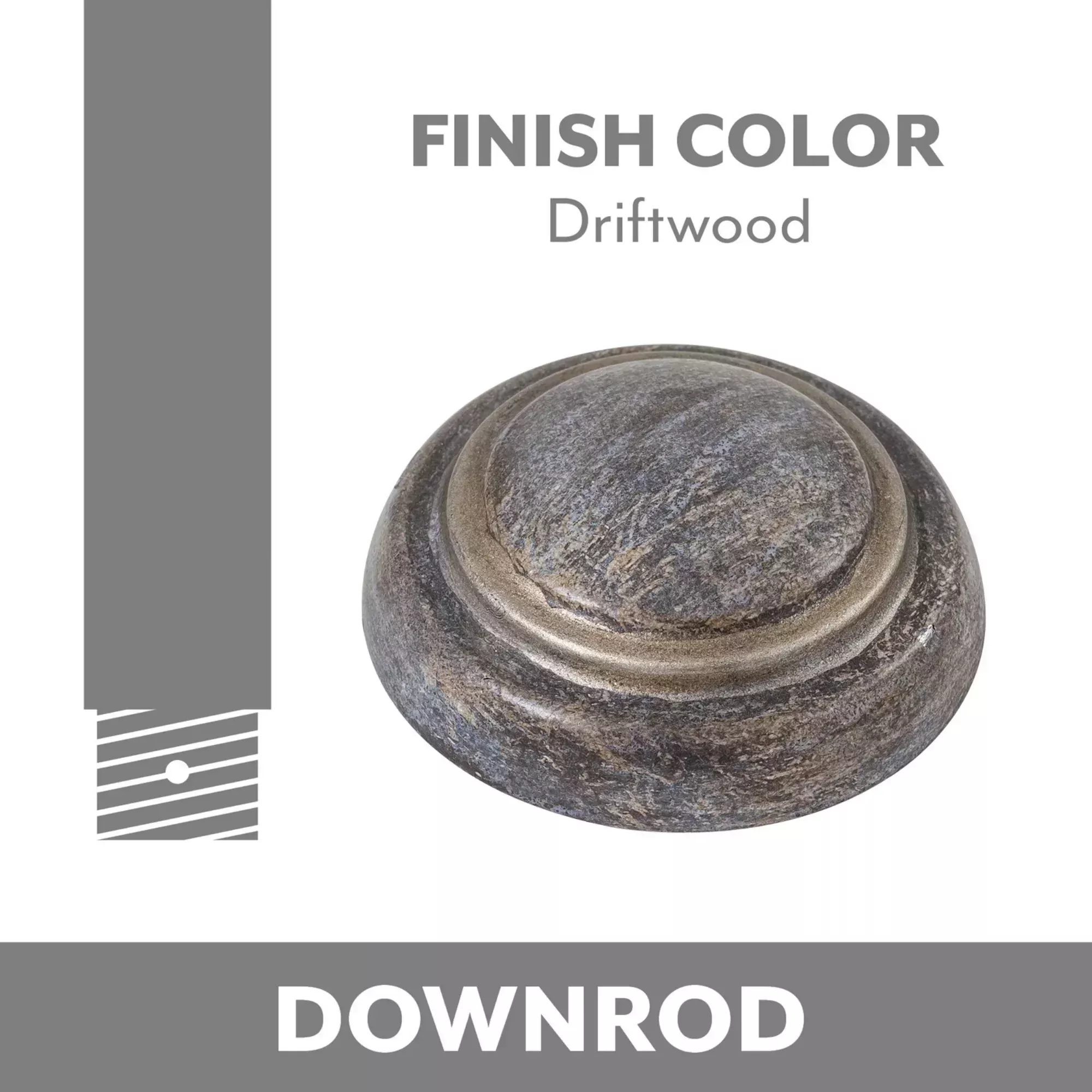 DR500 Downrod Coupler Driftwood Finish