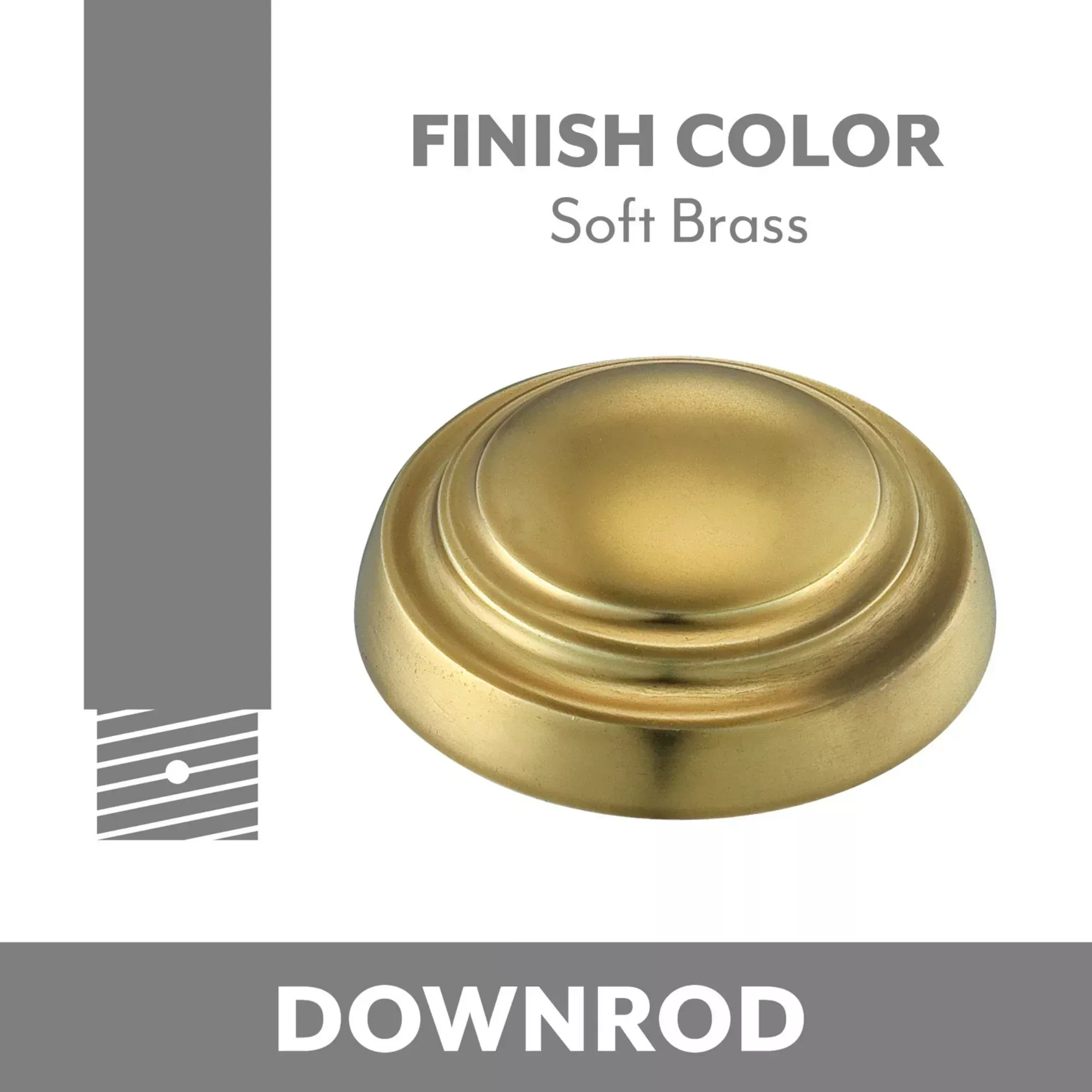 DR500 Downrod Coupler Soft Brass Finish