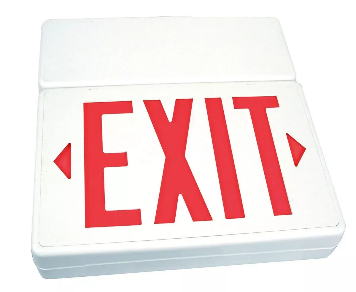 ELCO Lighting EELE1 LED Exit with Btry 1 Or 2 Fce Rd