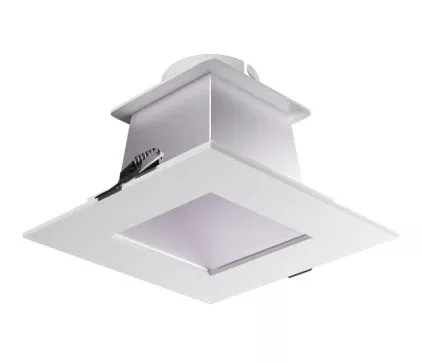 ELCO Lighting ELB440HW 4" Birch Square Rfcltr Haze/White