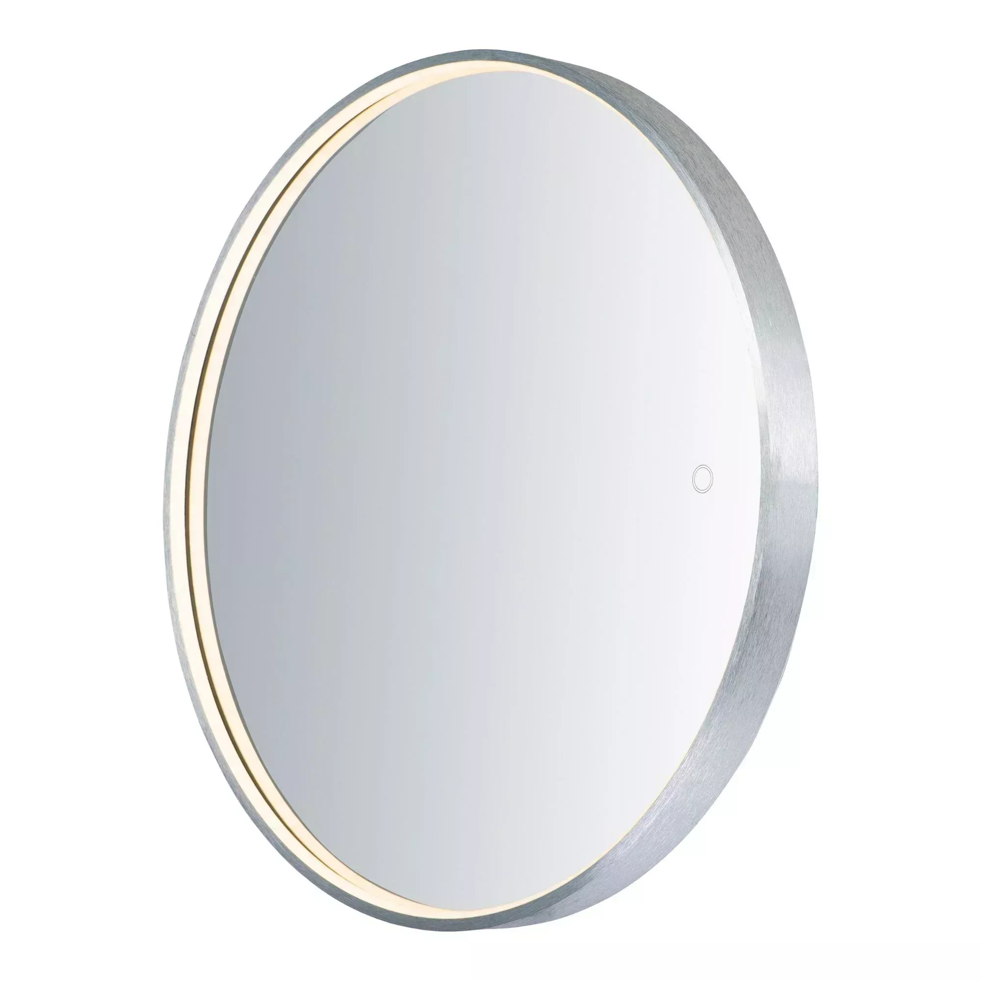 ET2 Mirror 27.5" Round Mirror, Brushed Aluminum