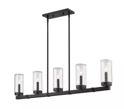 Five Light Outdoor Linear Chandelier