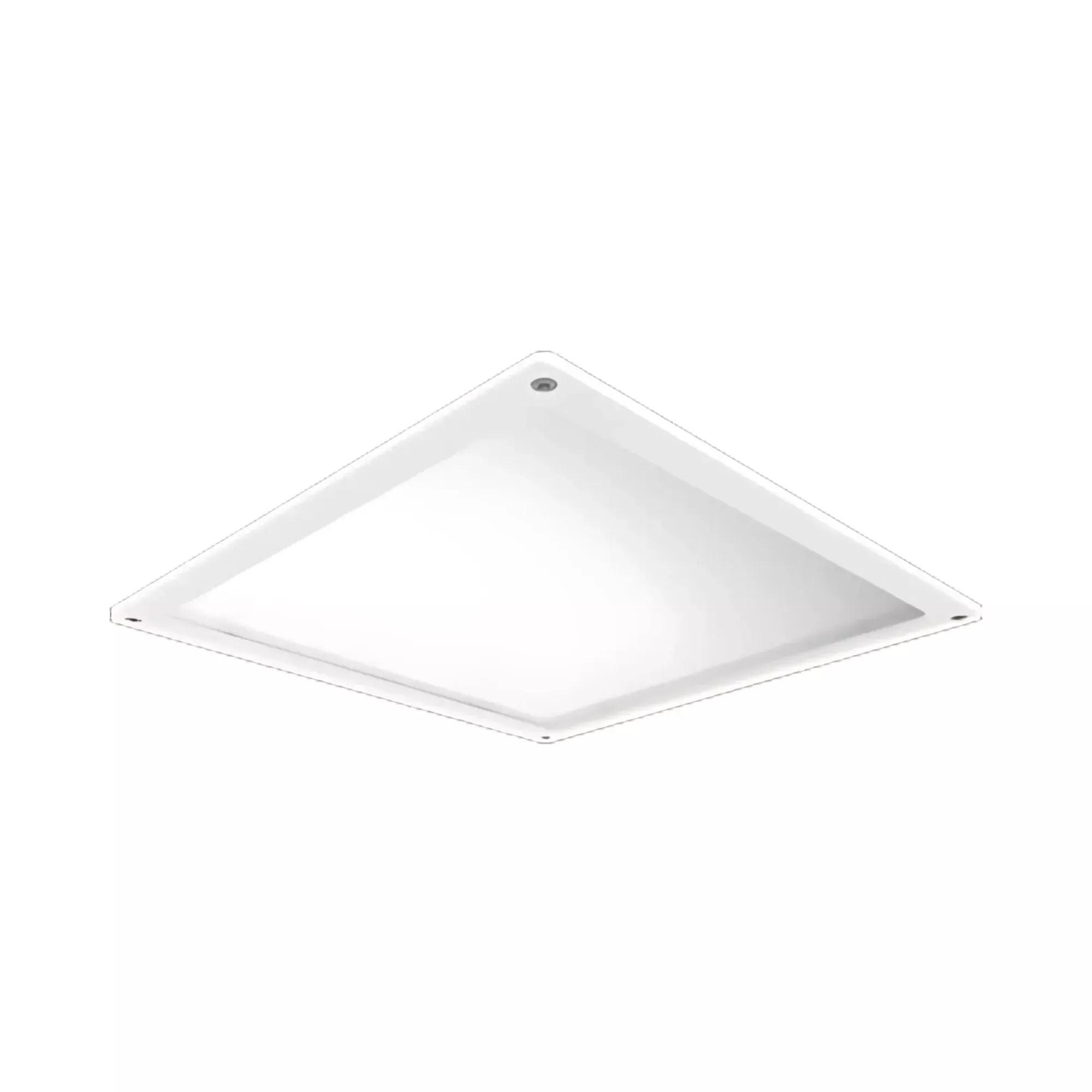Frosted Flat Lens & Door Frame Kit, Scews Included, White
