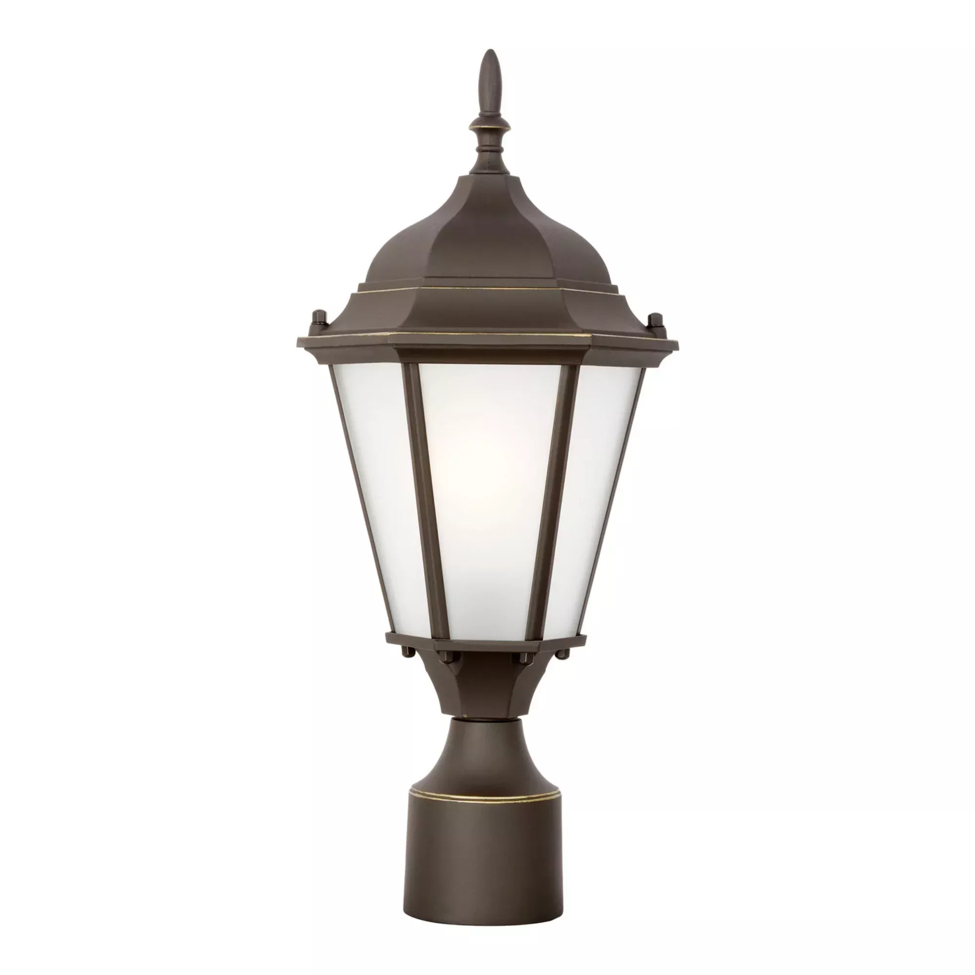 Generation Lighting Bakersville 18" LED Outdoor Post Lantern 82941, Antique Bronze Finish