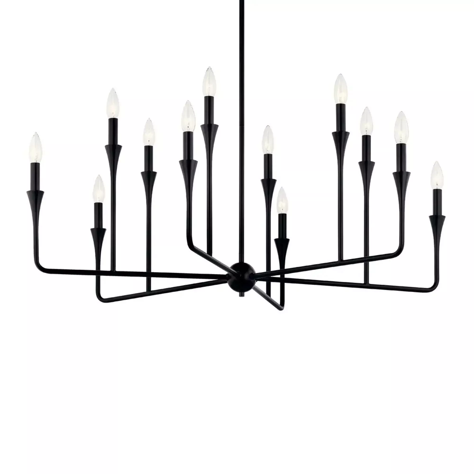 Kichler Alvaro 39.75 in. 12-Light Chandelier Black
