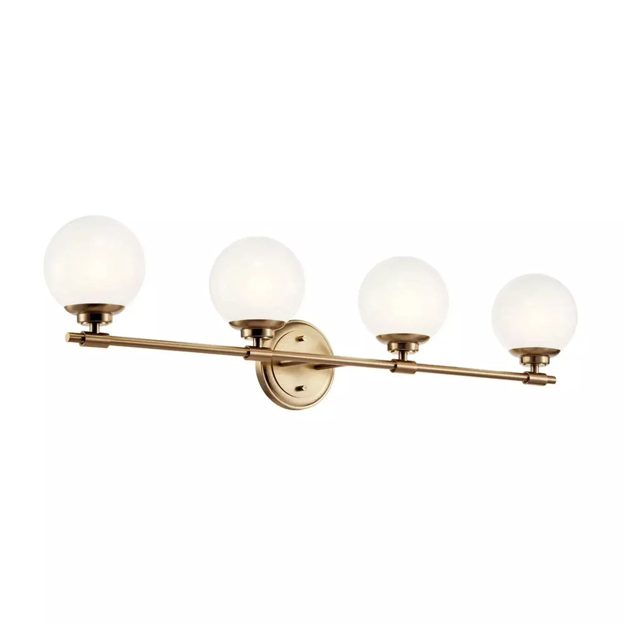 Kichler Benno 34 in. 4-Light Vanity Light, Champagne Bronze with Opal Glass