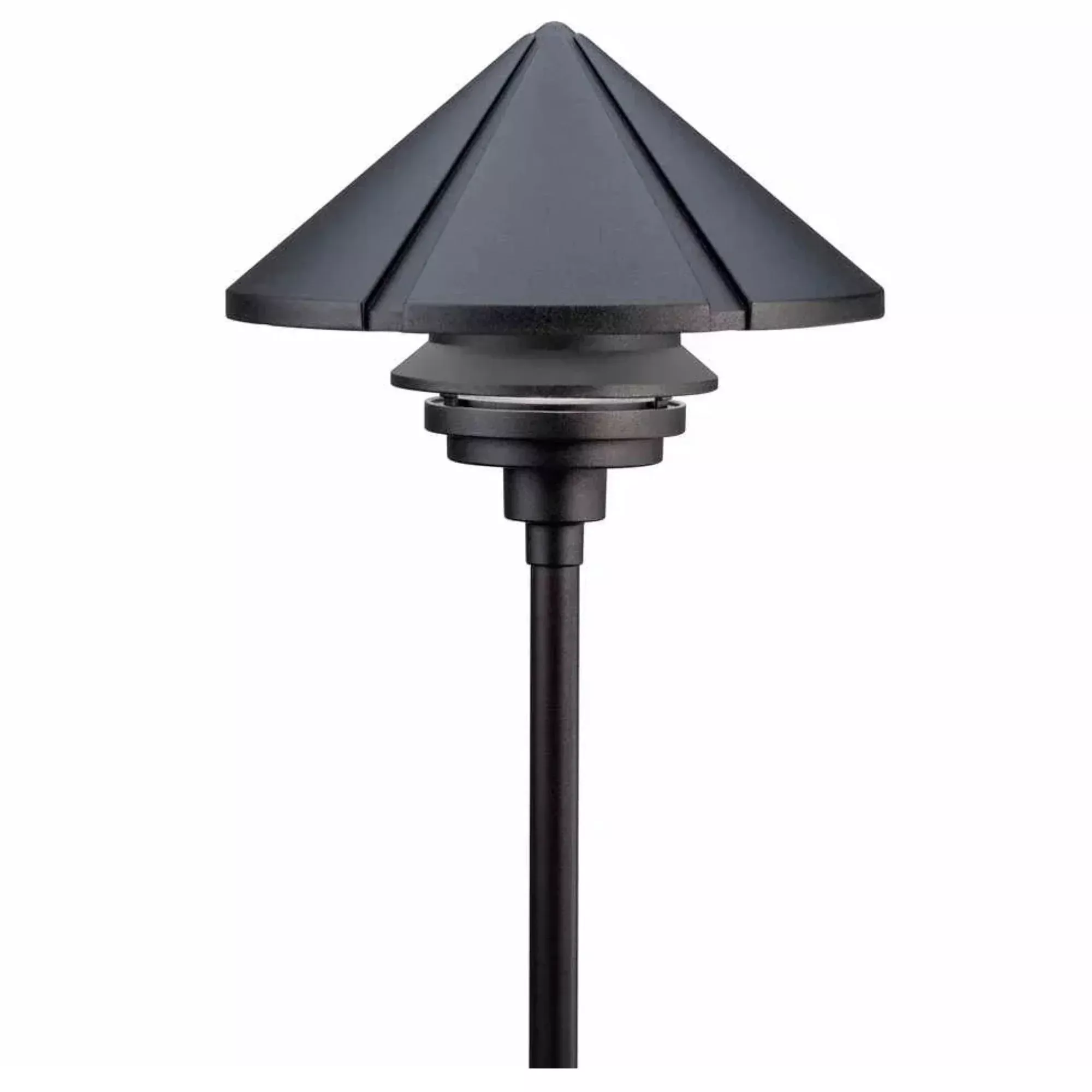 Kichler Six Groove 120V Path & Spread Light 9.5″ in Textured Black