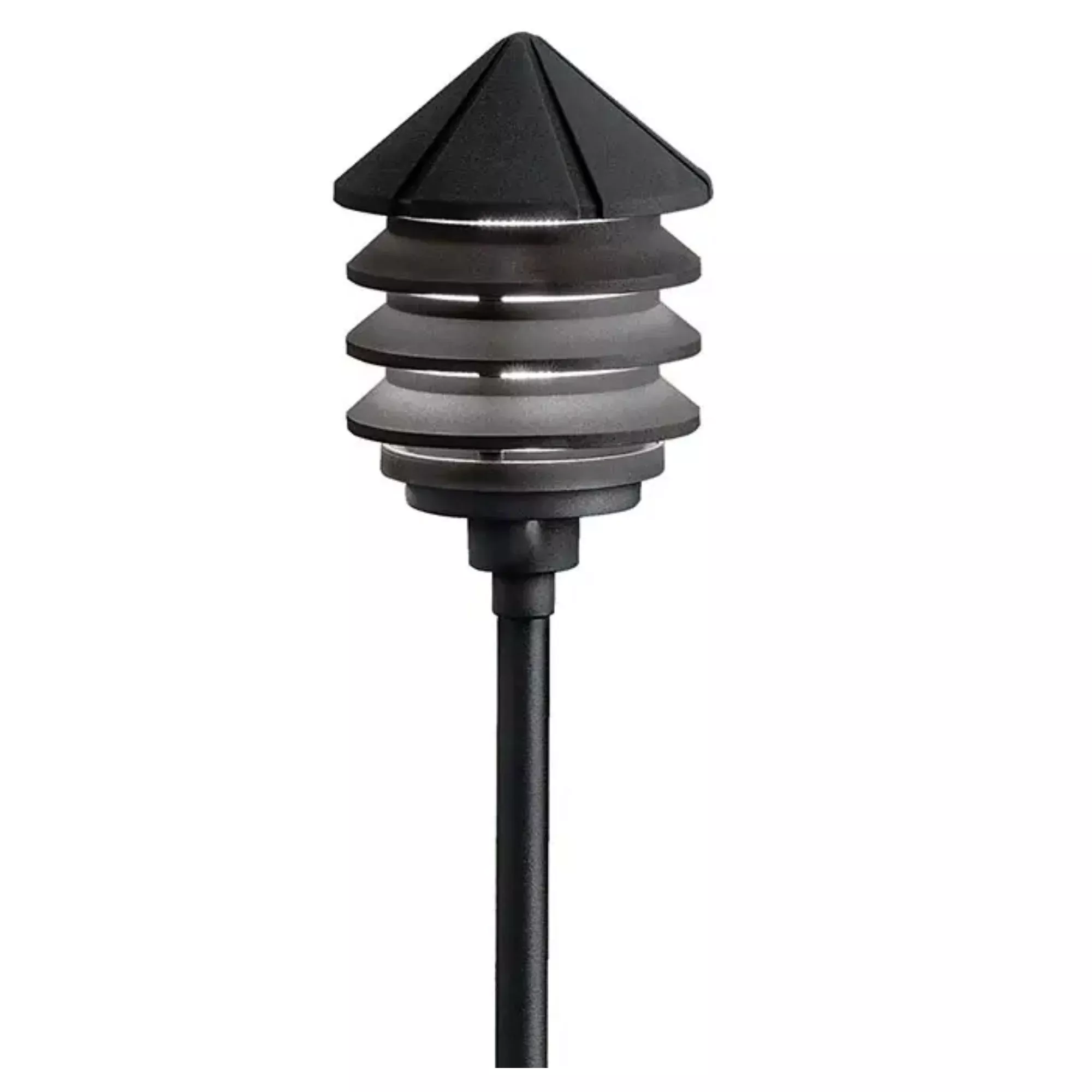 Kichler Three Tier 12V Path Light in Textured Black