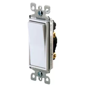 Leviton 15 Amp 120/277VAC Single-Pole QuickWire Push-In And Side Wired Decora Rocker Switch On/Off Molded In Rocker Brown (5601-P02)