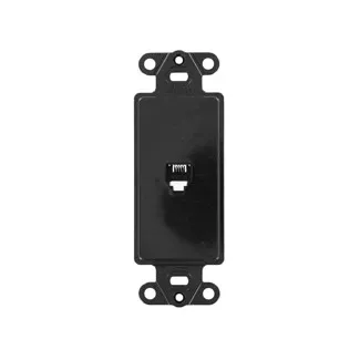 Leviton Decora Insert 6P4C Screw Terminals Black (40649-E)